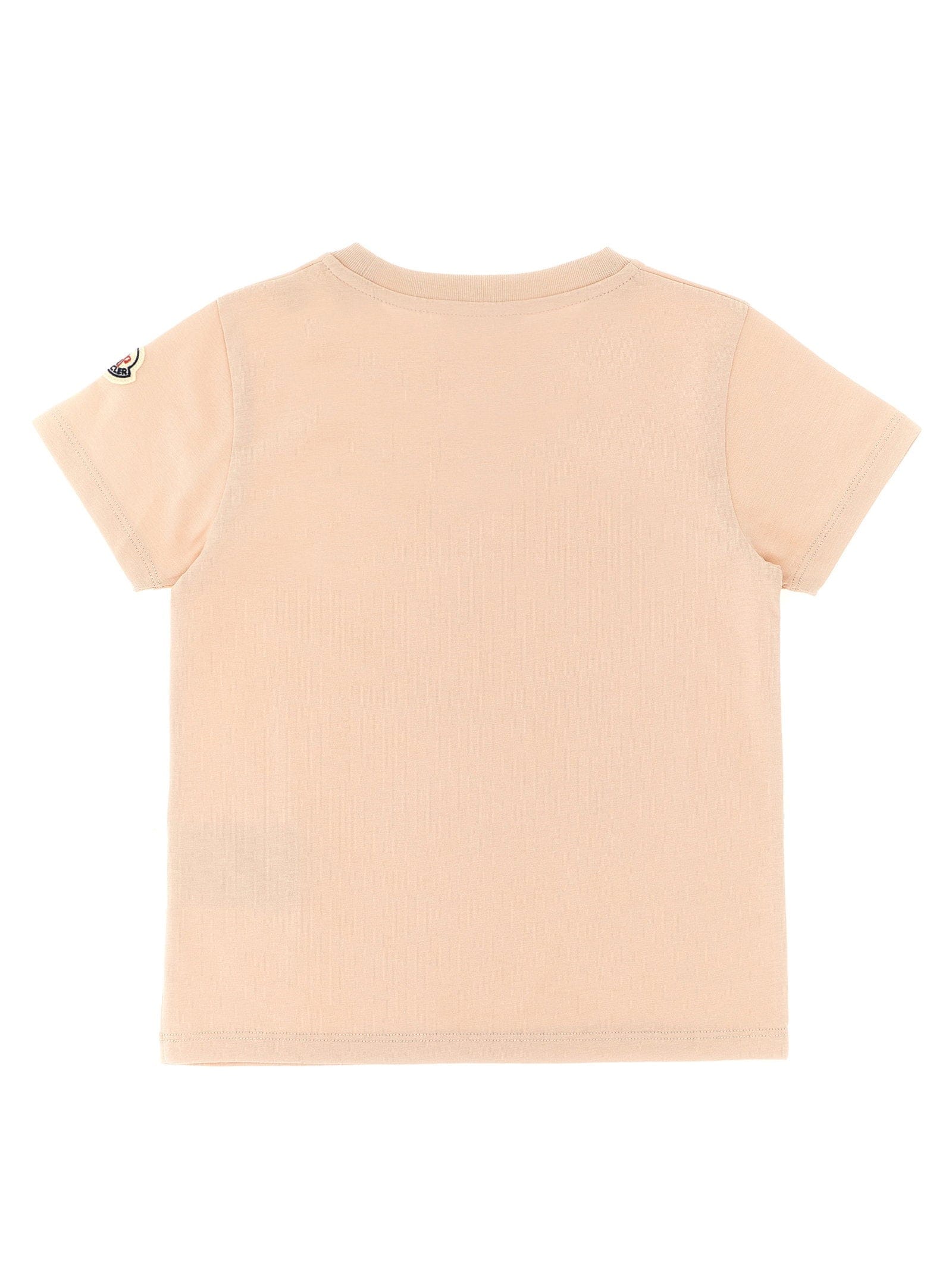 Moncler Enfant Logo - Print Cotton T - Shirt — Peach