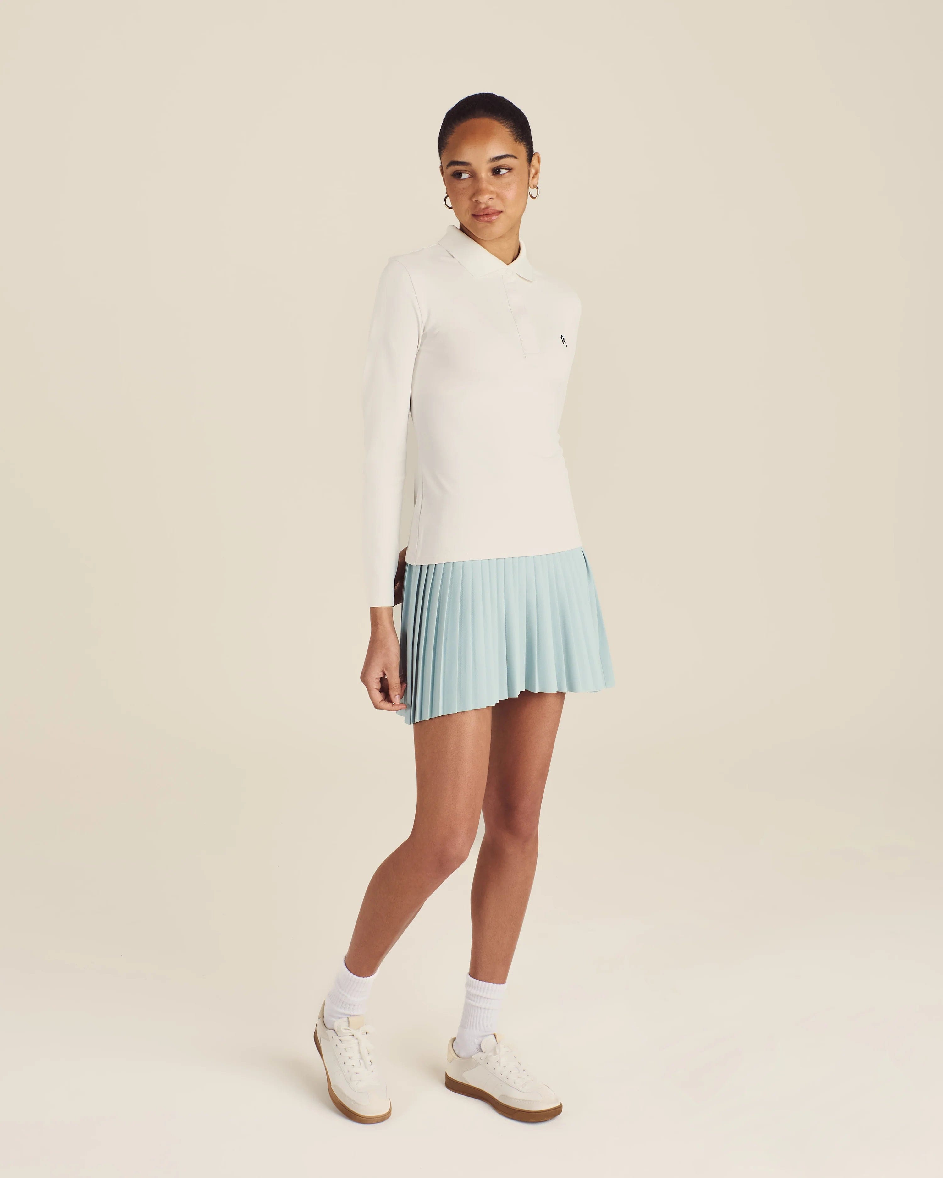 Malbon Golf Women's Venus Longsleeve Polo White