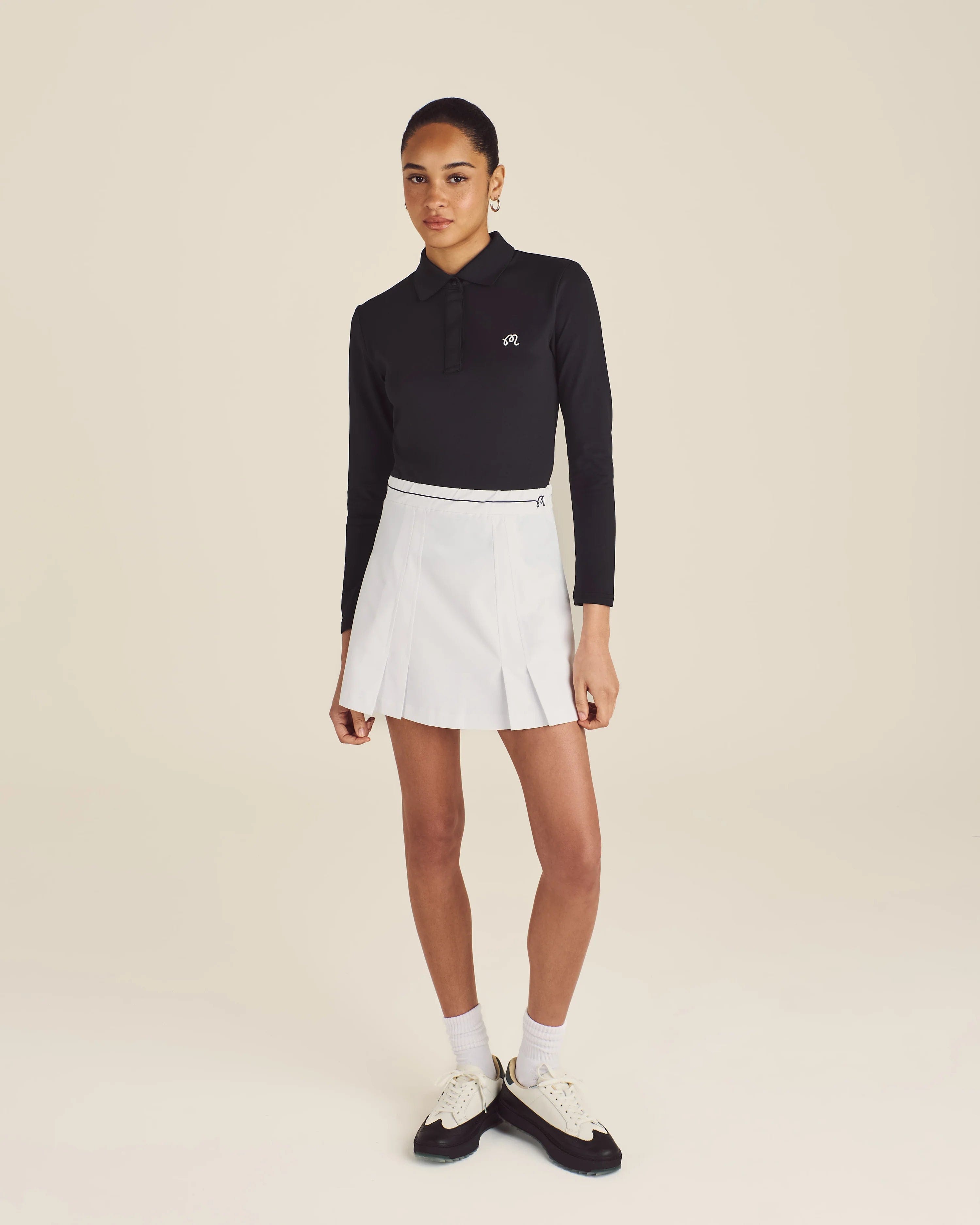 Malbon Golf Women’s Venus Longsleeve Polo Black