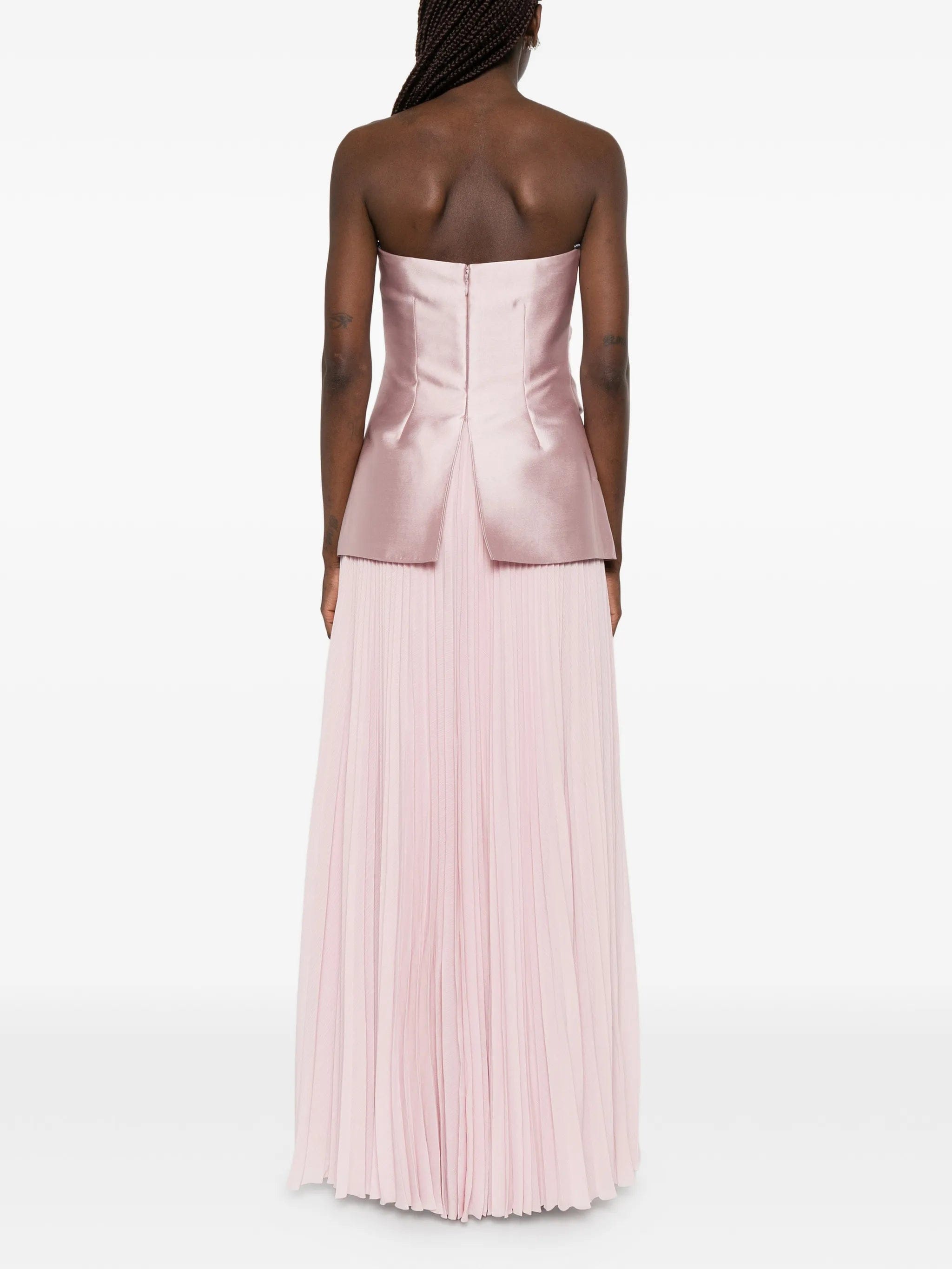Solace London Claudette pleated maxi dress