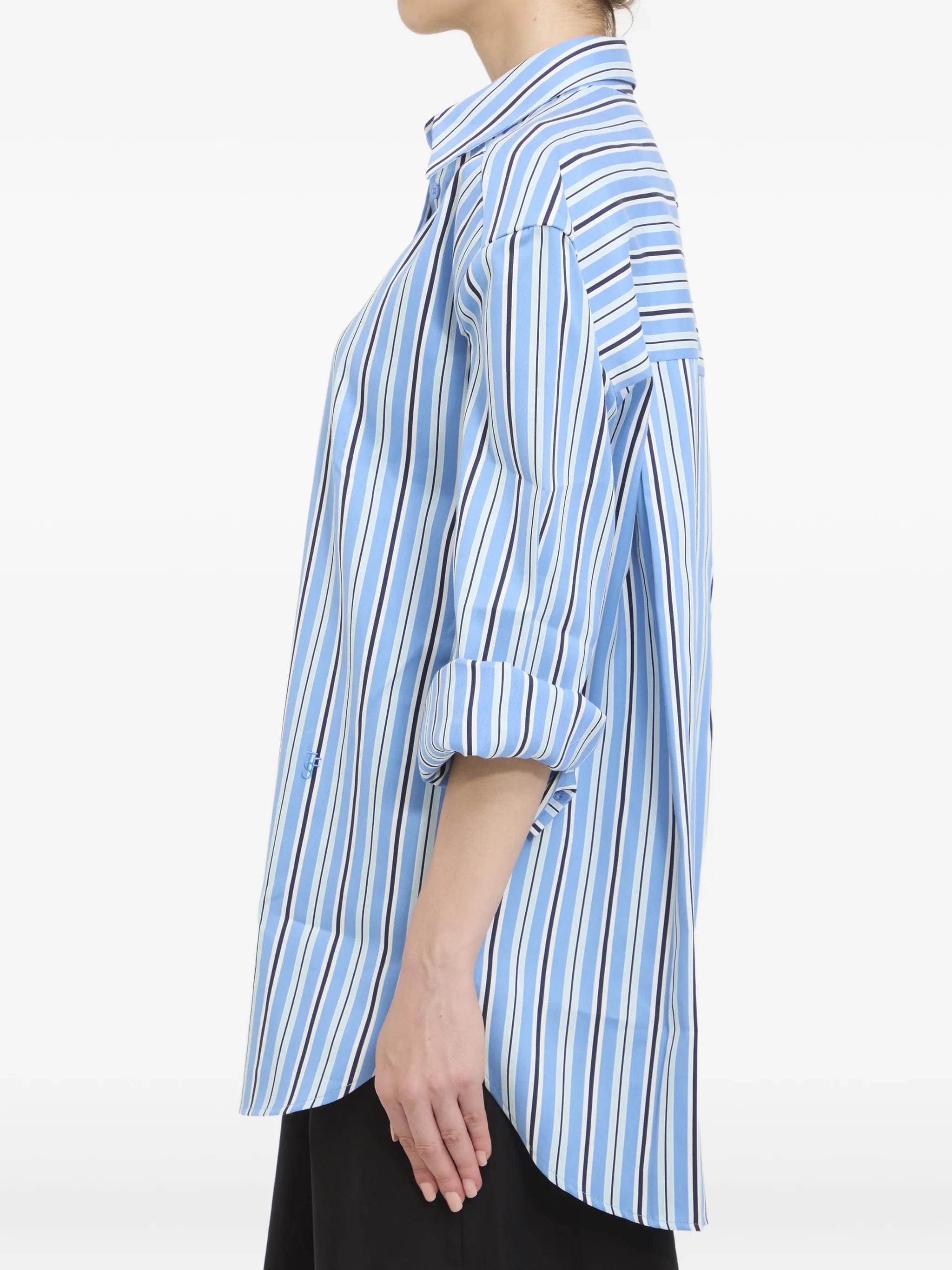 The Frankie Shop padded - shoulder striped shirt