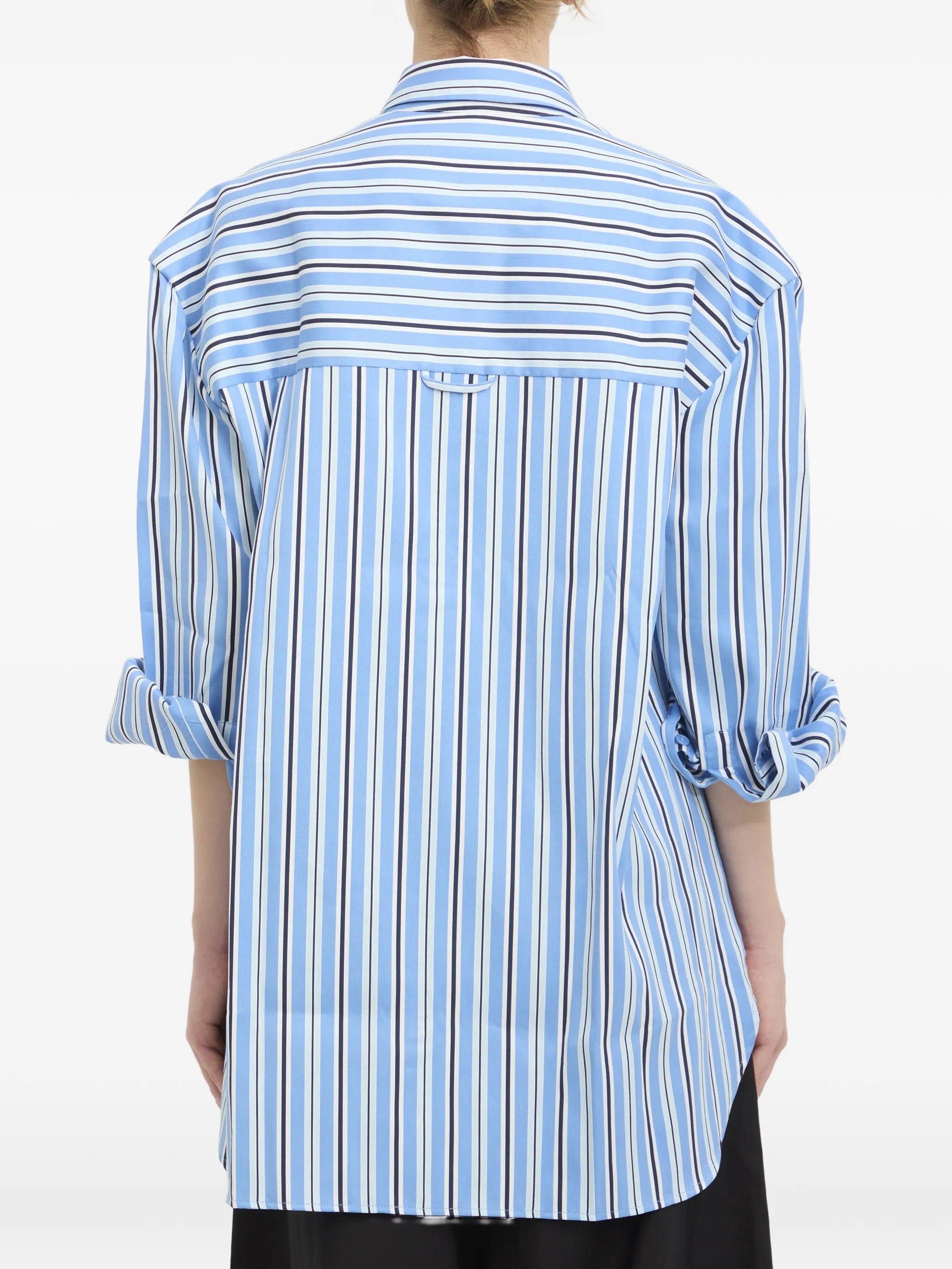 The Frankie Shop padded - shoulder striped shirt