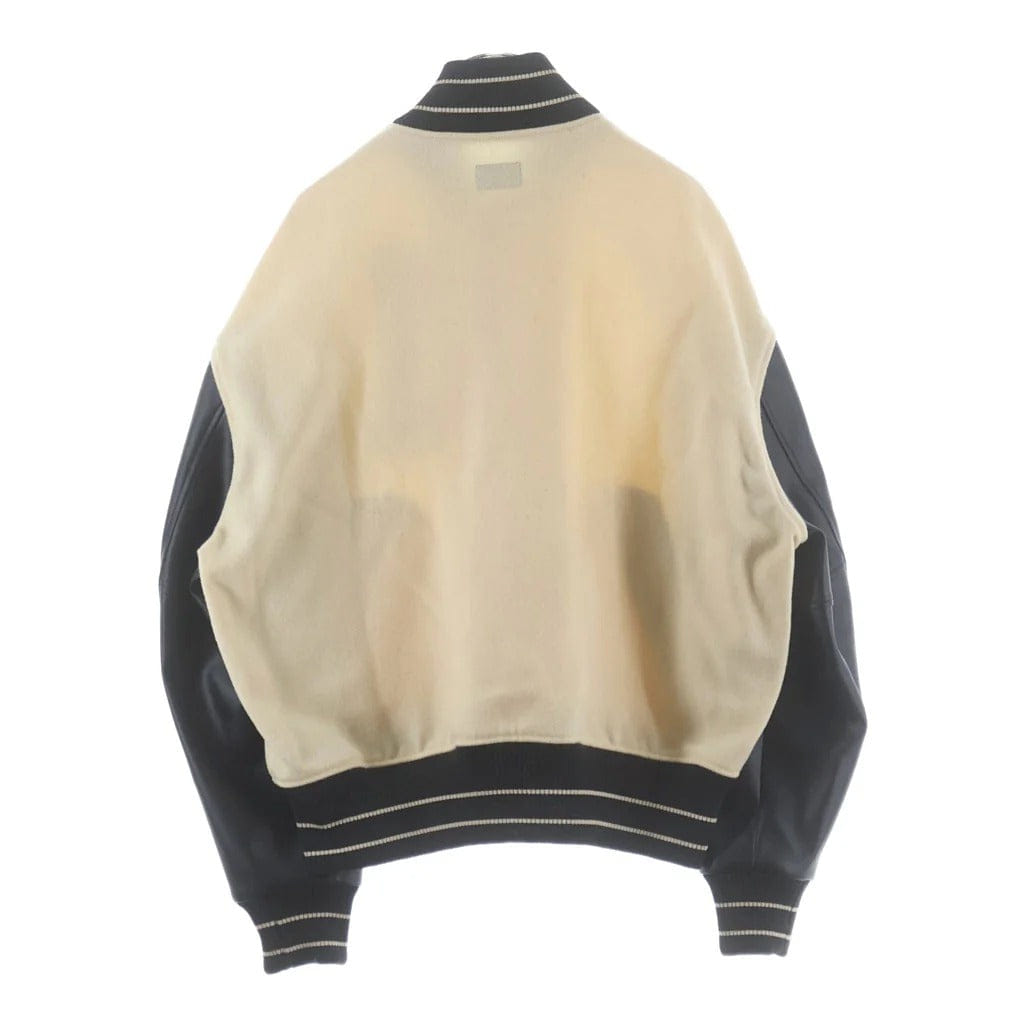 KAPITAL [3] KAPITAL I - FIVE VARSITY WOOL BOMBER LEATHER SLEEVE JACKET