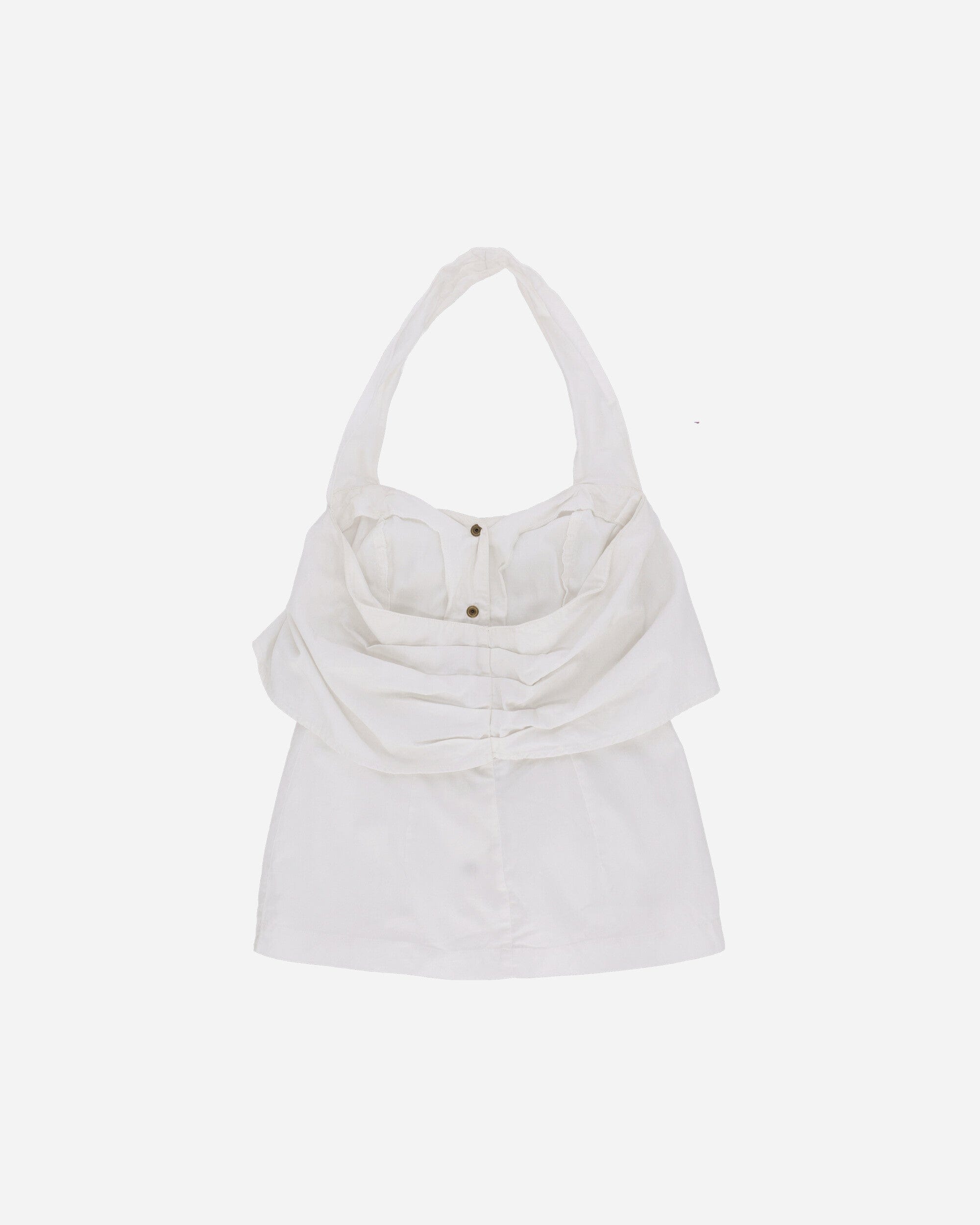 Pezze Vintage Women's Ruffle Top White