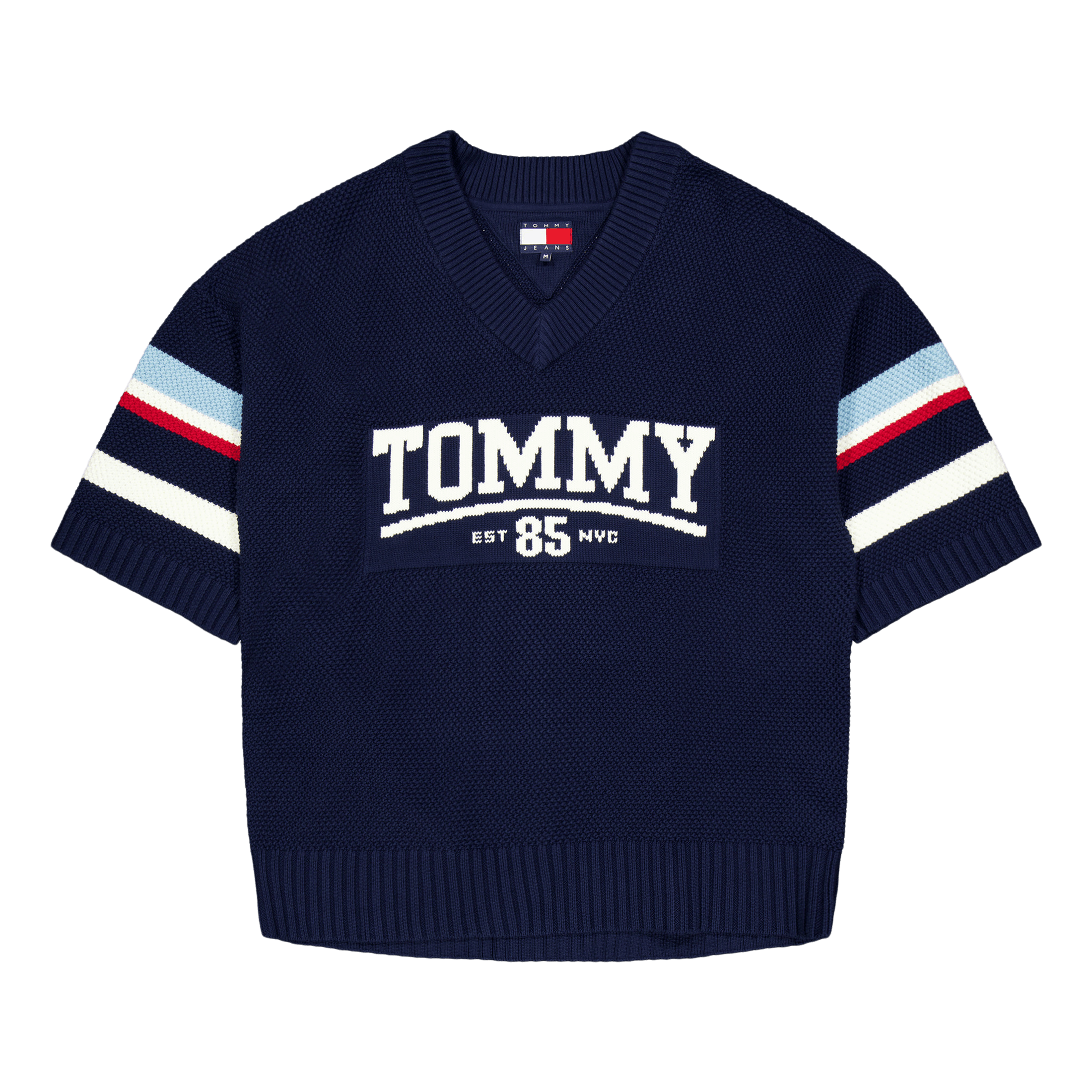 Tommy Jeans Tjcu Varsity Knit Top Carbon Navy