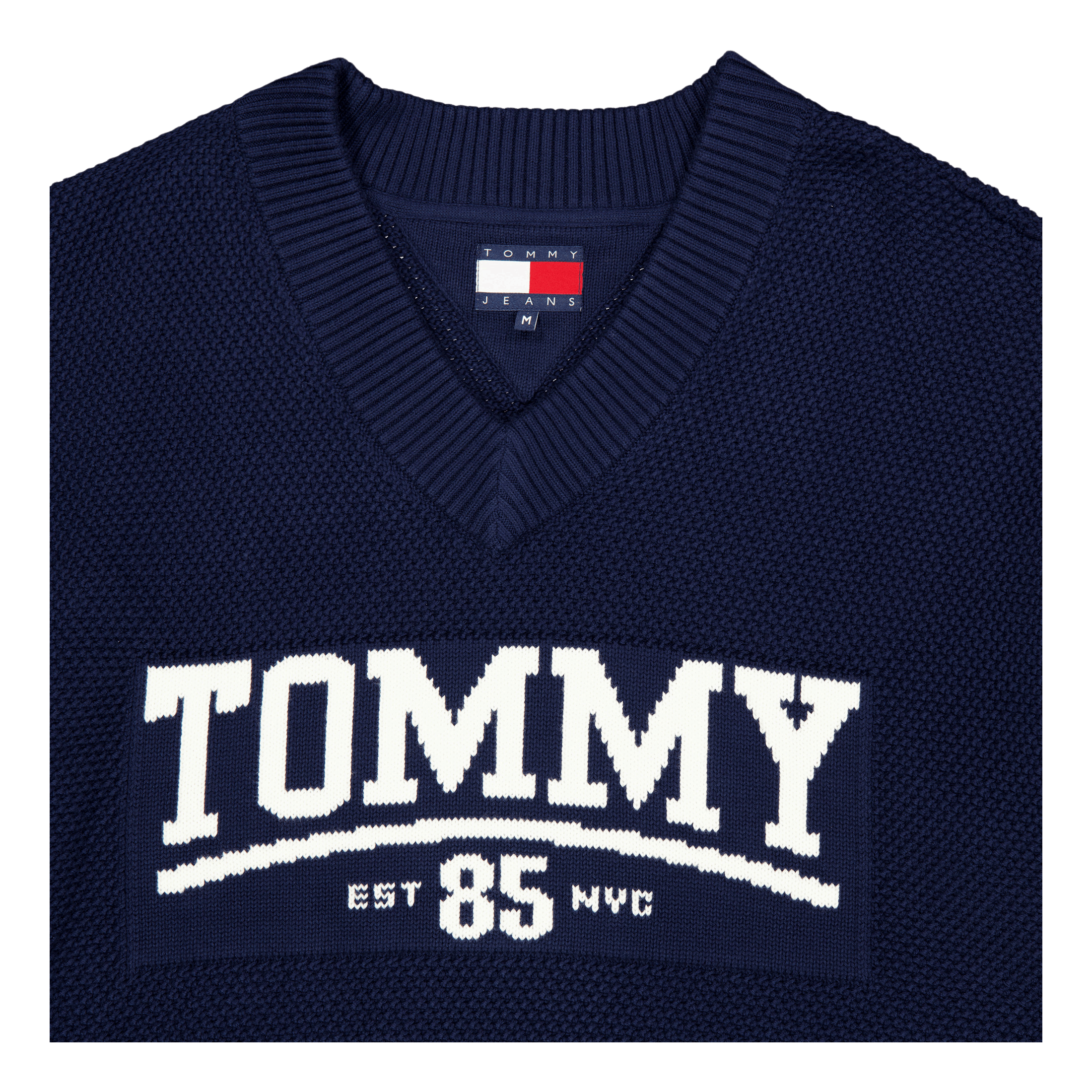 Tommy Jeans Tjcu Varsity Knit Top Carbon Navy