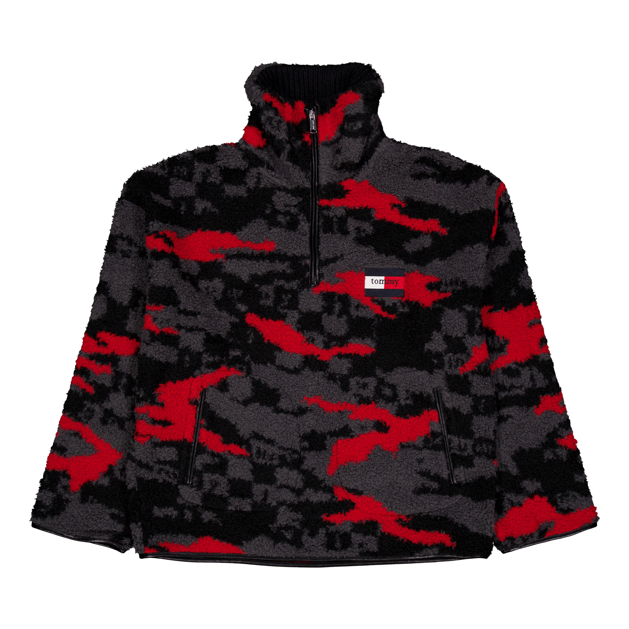 Tommy Jeans Tjcu Polar Fleece Zipmock Boulevard Grey