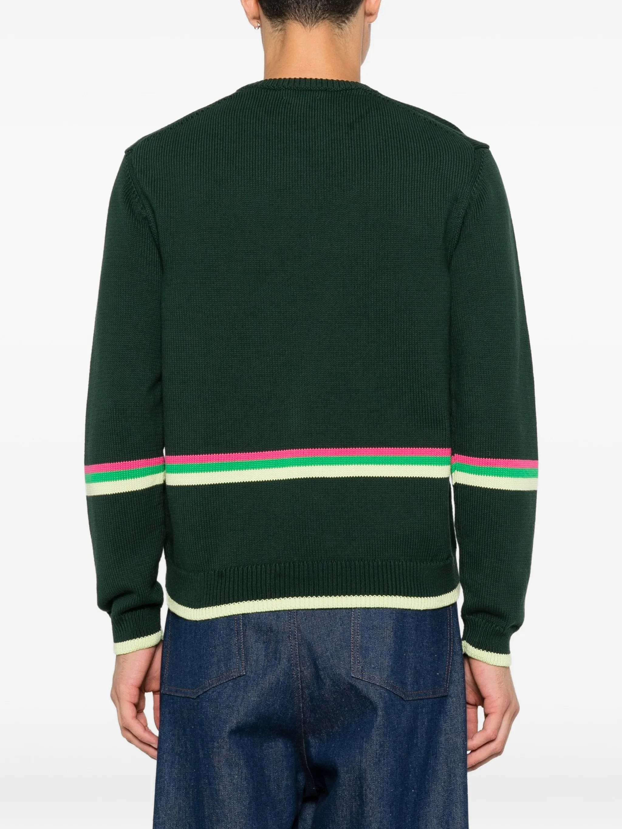 JW Anderson lamb - intarsia striped - trim sweater