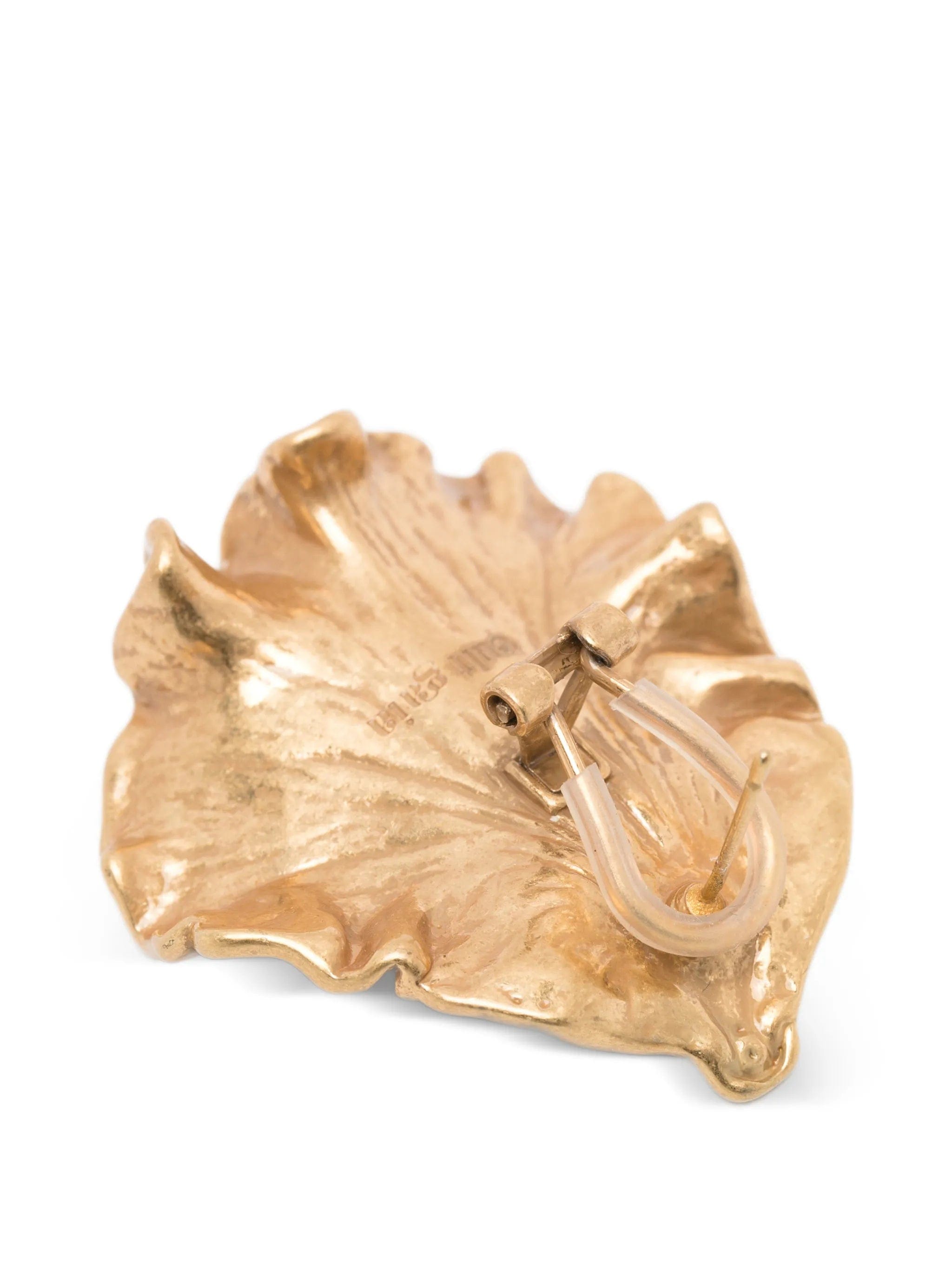 Cult Gaia Iris Leaf hammered earrings