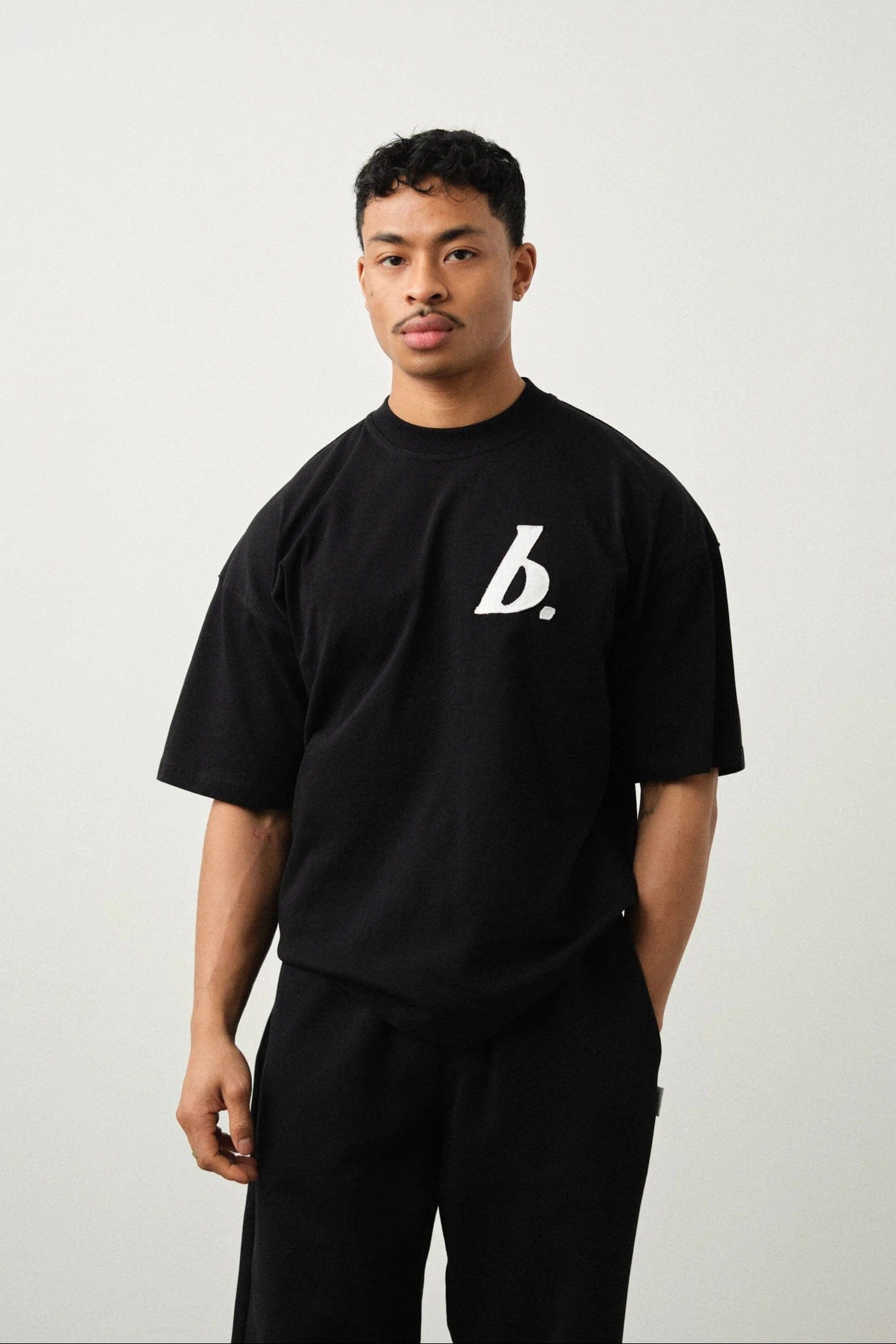 Bound Stamp Boxy T-Shirt - Black