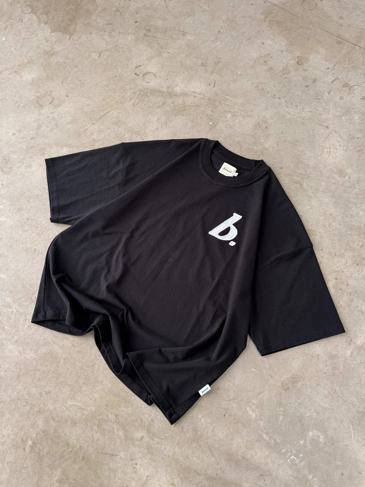 Bound Stamp Boxy T-Shirt - Black
