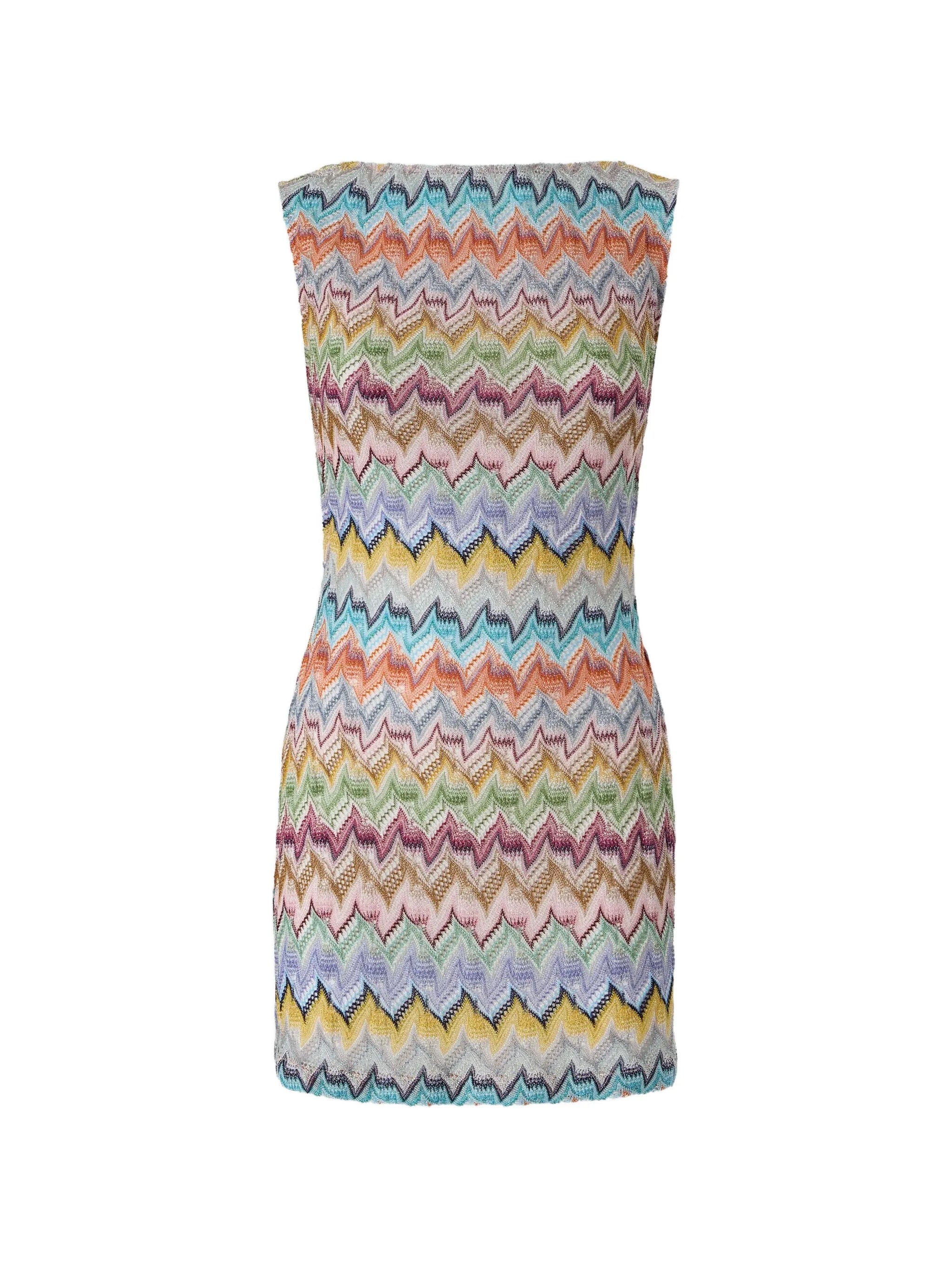 Missoni Zigzag - knit backless beach dress