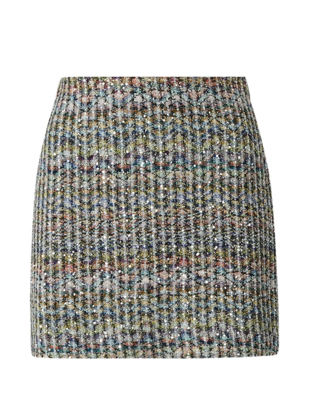 Missoni Sequin Chevron - Knit Skirt — multicolor
