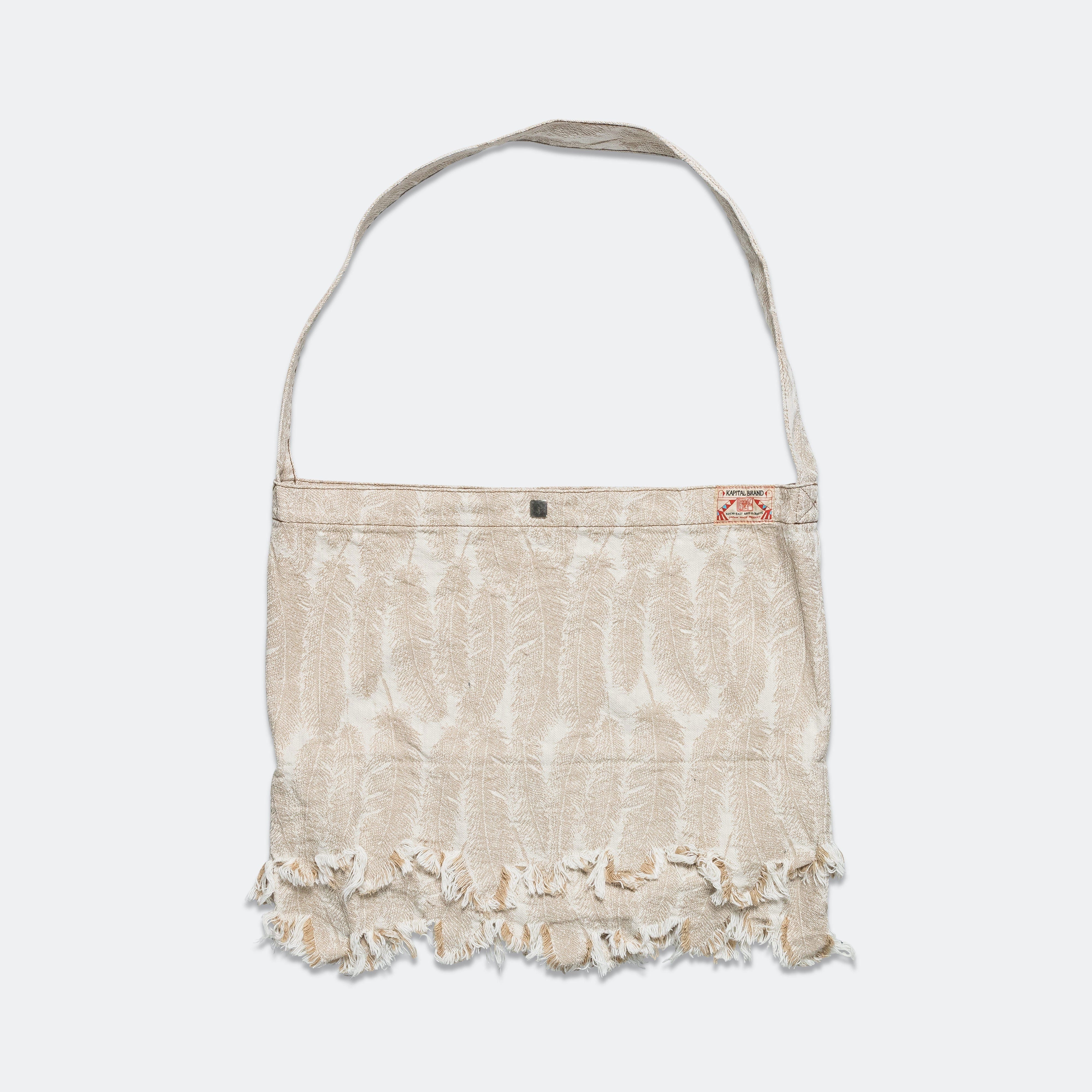 Kapital 12 oz MAGPIE Denim MEDICINE Bag(L) - Ecru