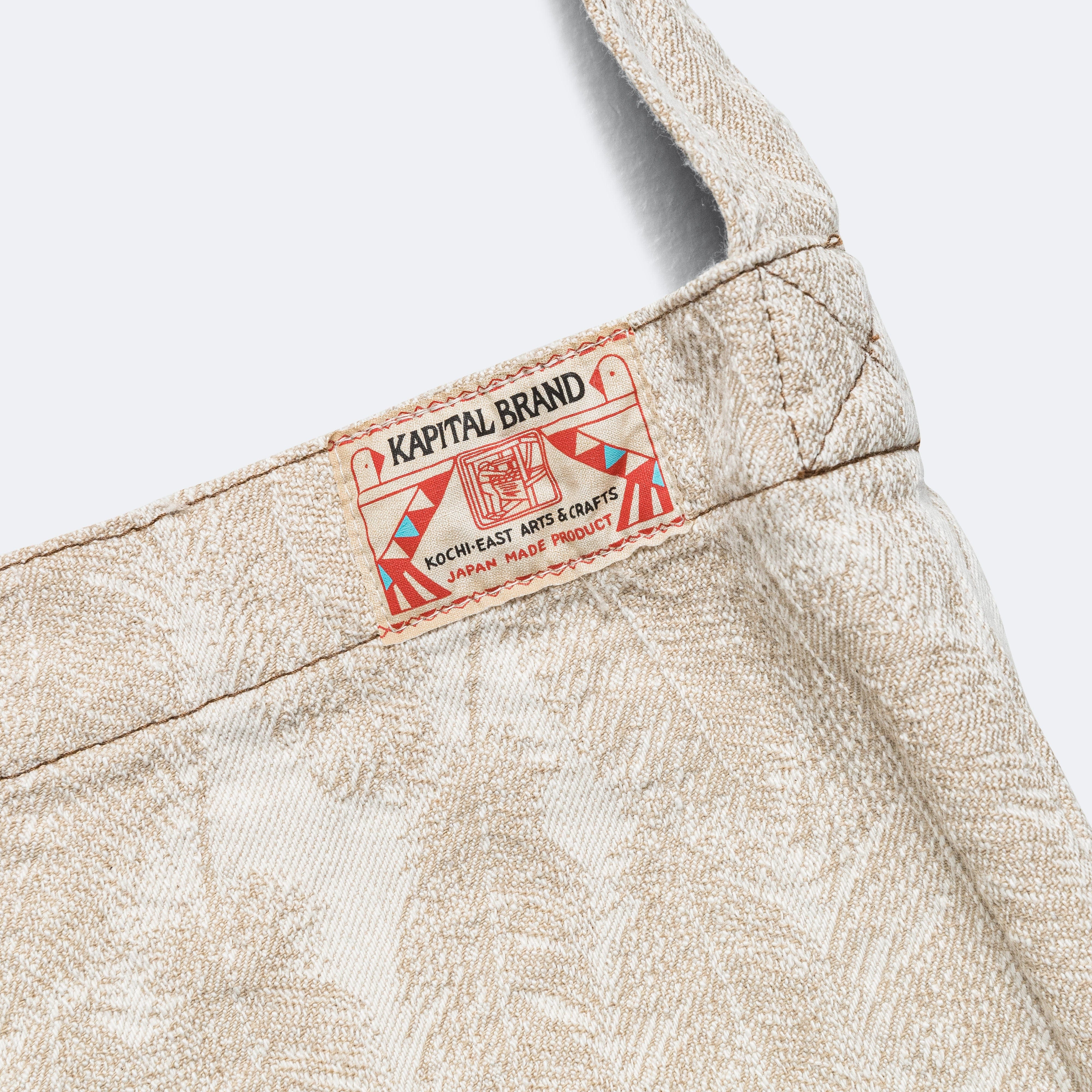 Kapital 12 oz MAGPIE Denim MEDICINE Bag(L) - Ecru