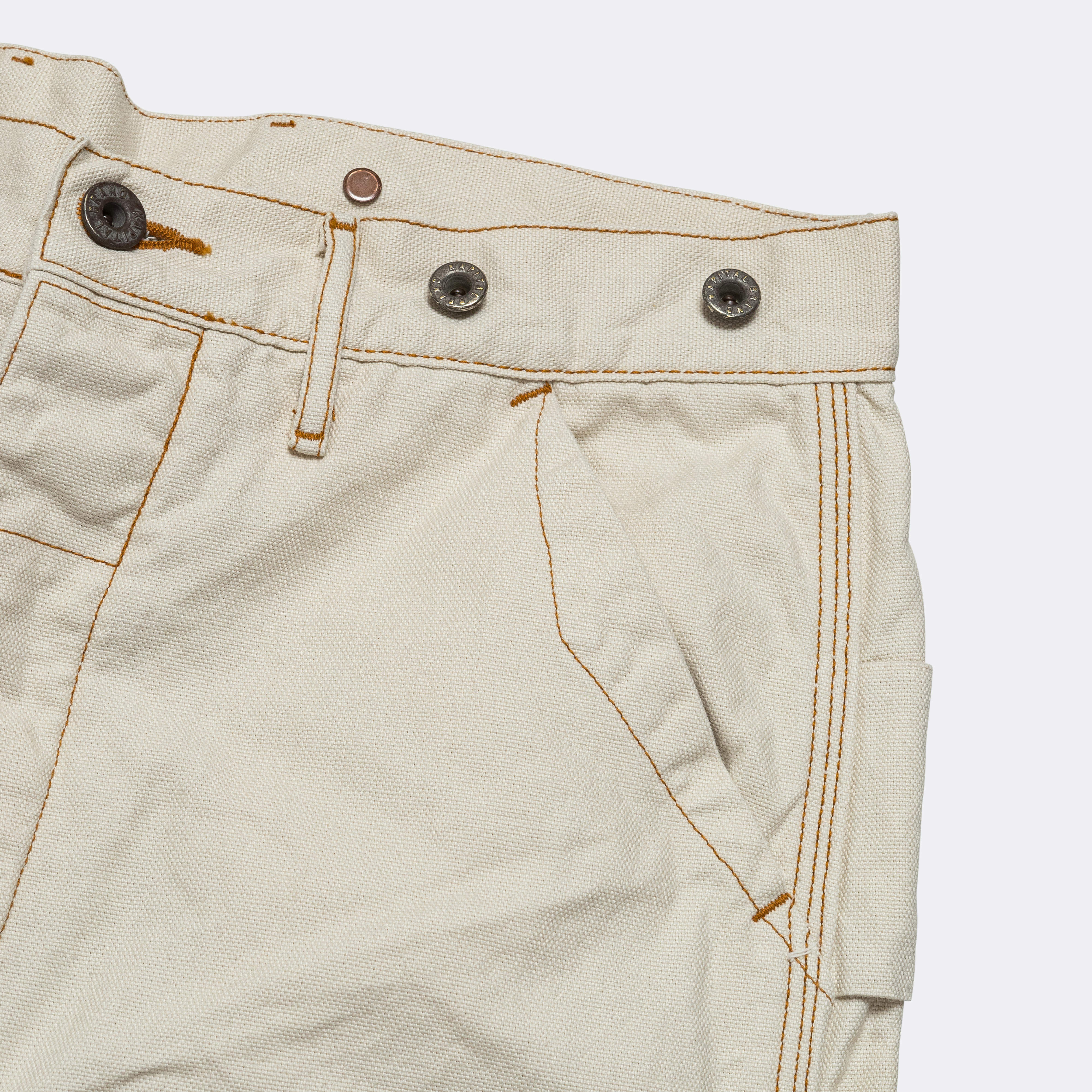 Kapital Light Canvas LUMBER Pants - Ecru