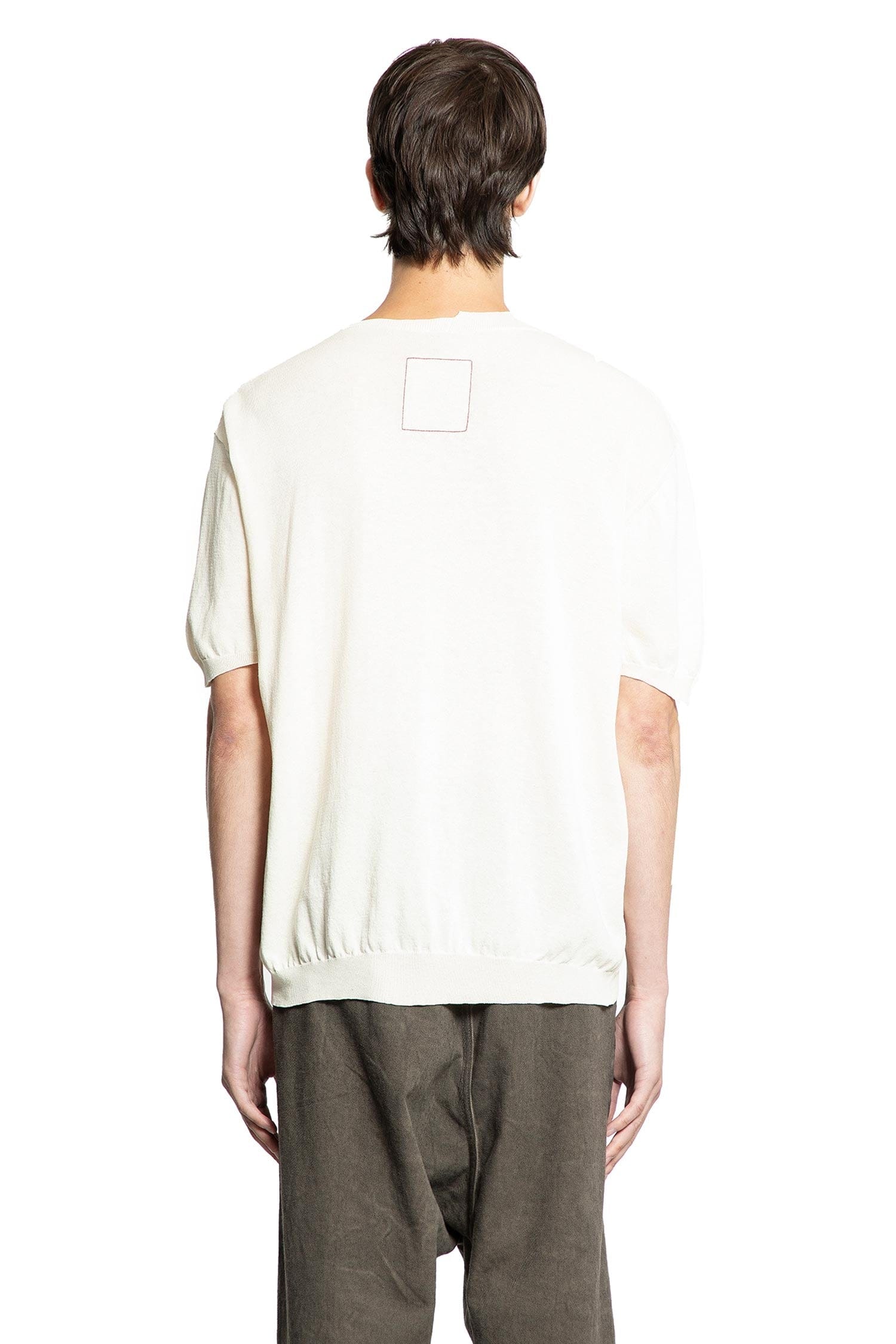 UMA WANG Short Sleeve Top in Lightweight Cotton Knit