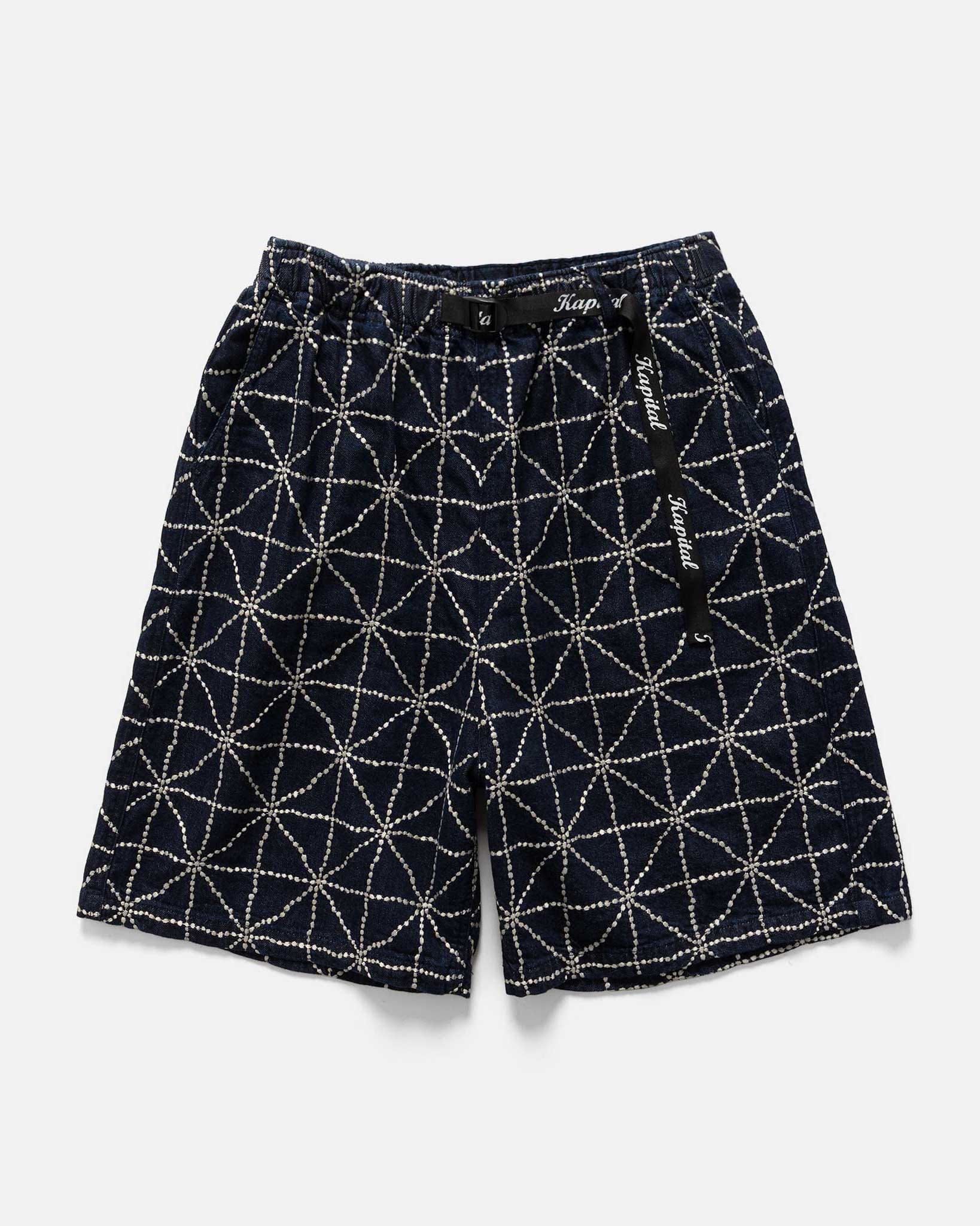 Kapital 8 oz Denim FOLK - DOJO EASY Shorts Dark #2