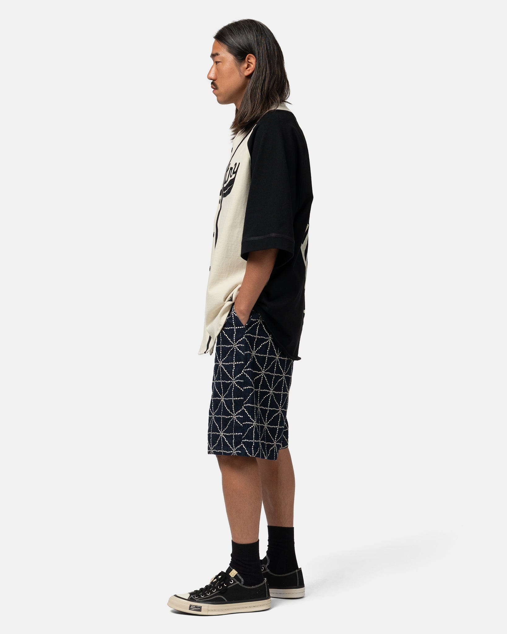 Kapital 8 oz Denim FOLK - DOJO EASY Shorts Dark #2