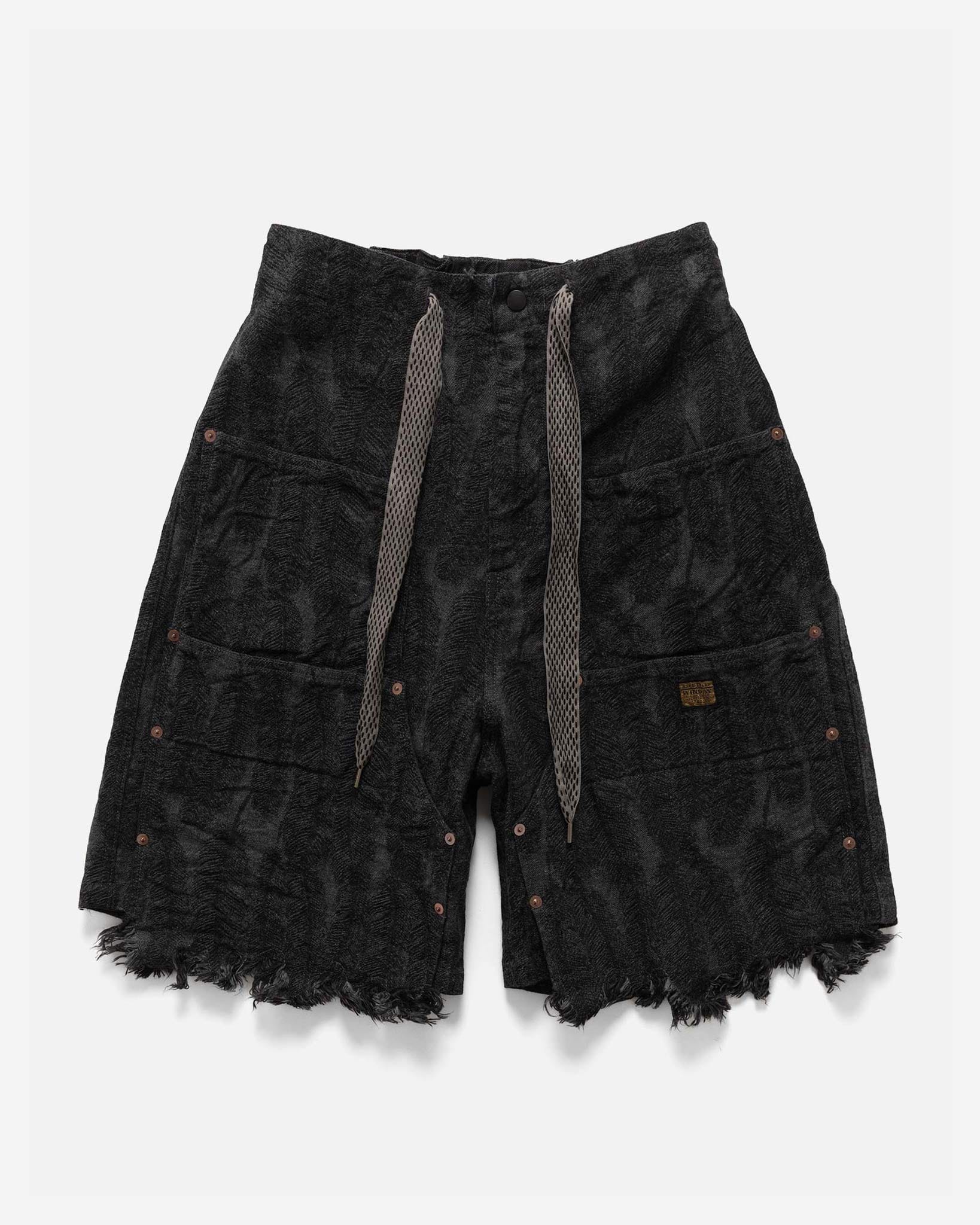Kapital 12 oz MAGPIE Denim W - Knee Easy Short Pants Black