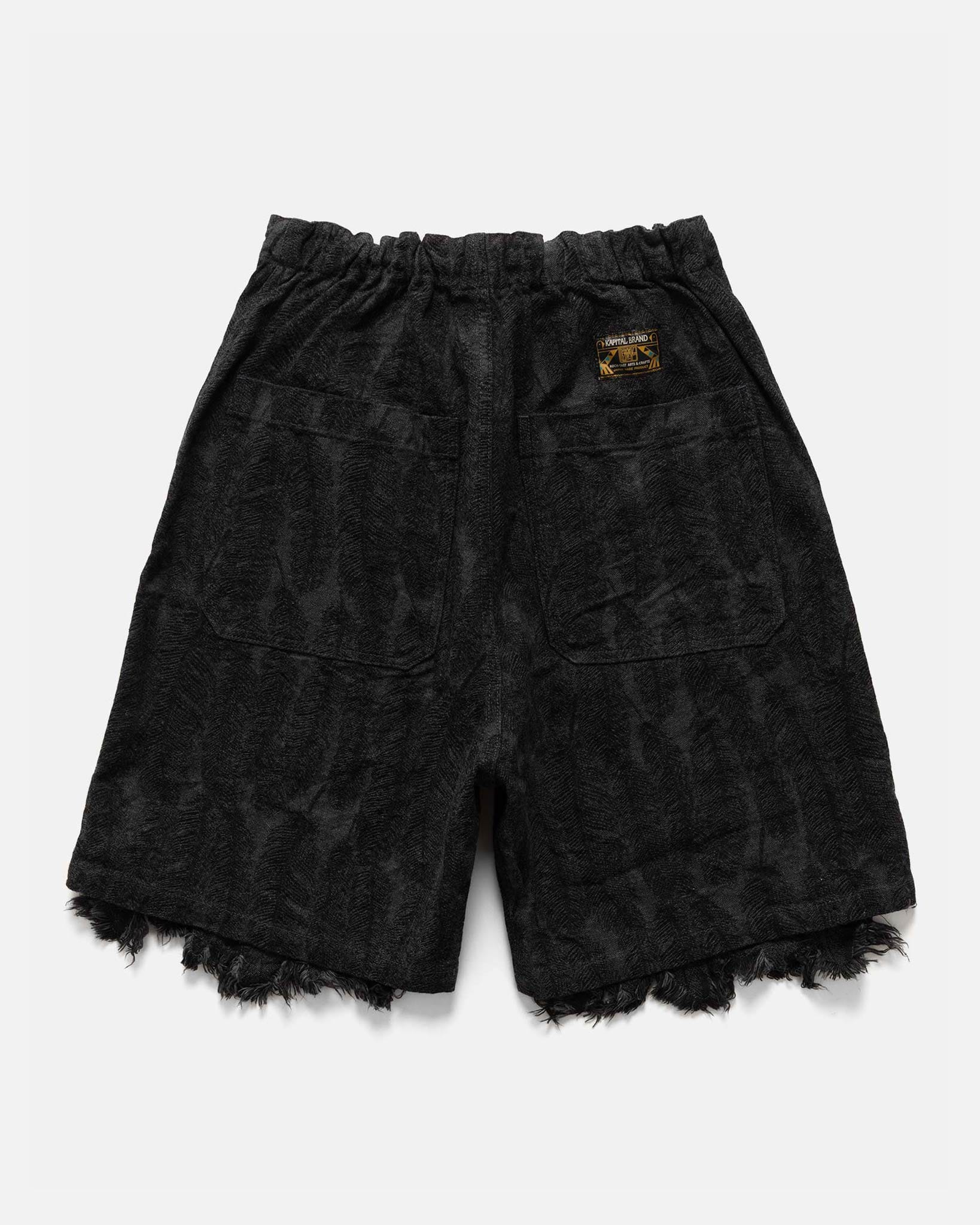 Kapital 12 oz MAGPIE Denim W - Knee Easy Short Pants Black