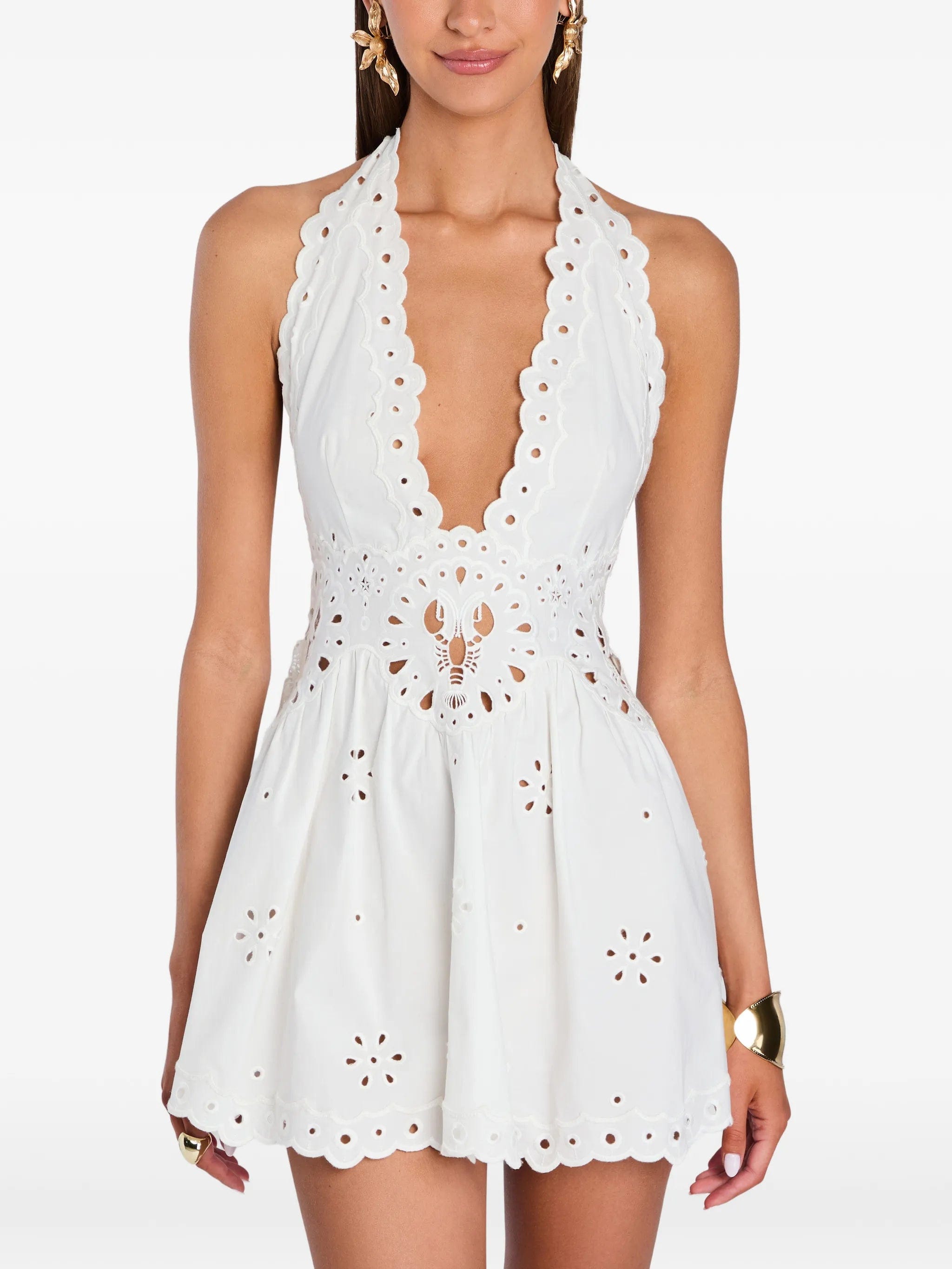 Retrofete Beranice eyelet - embellished mini dress