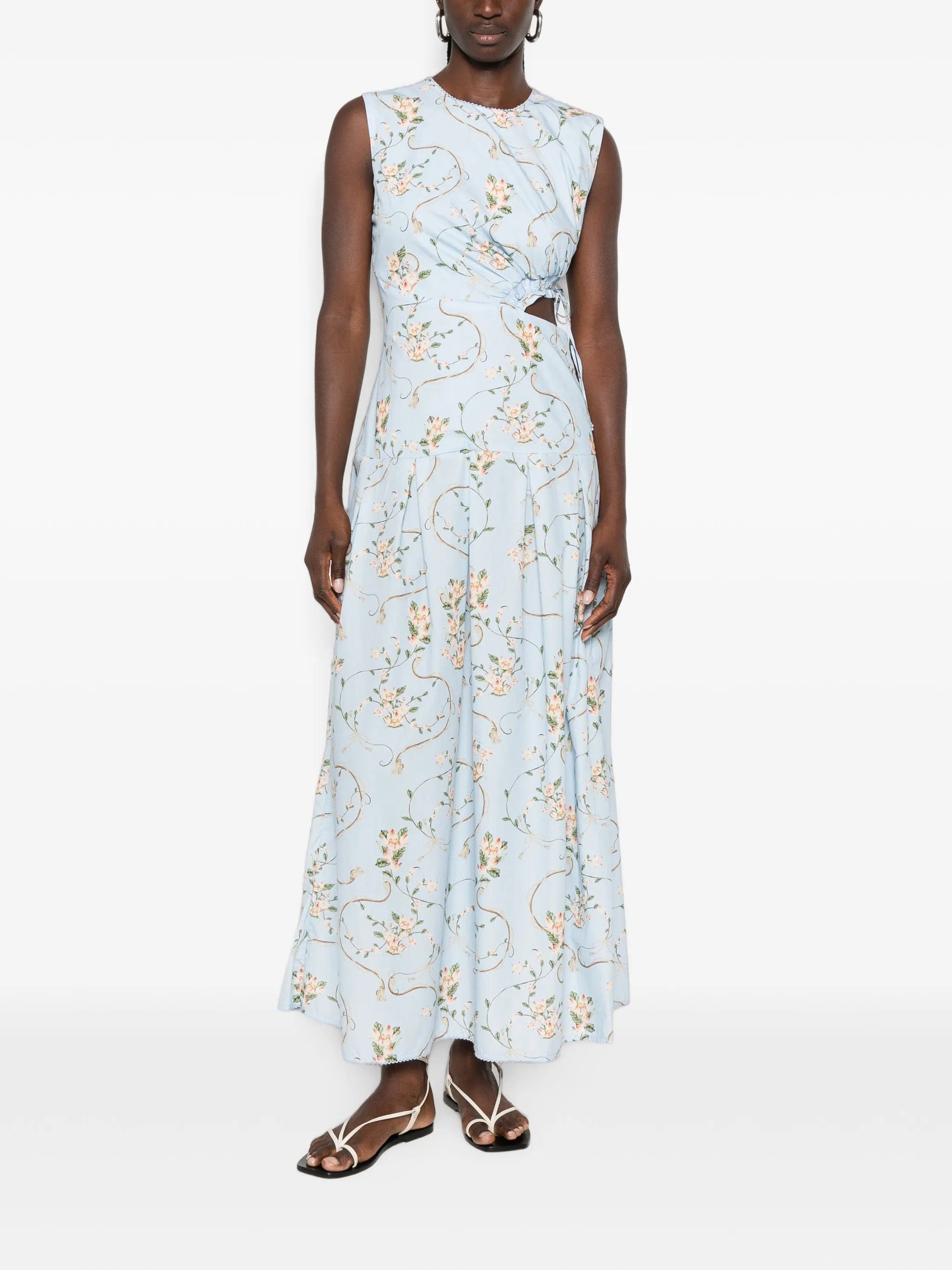 Agua by Agua Bendita Otono floral - print cut - out maxi dress
