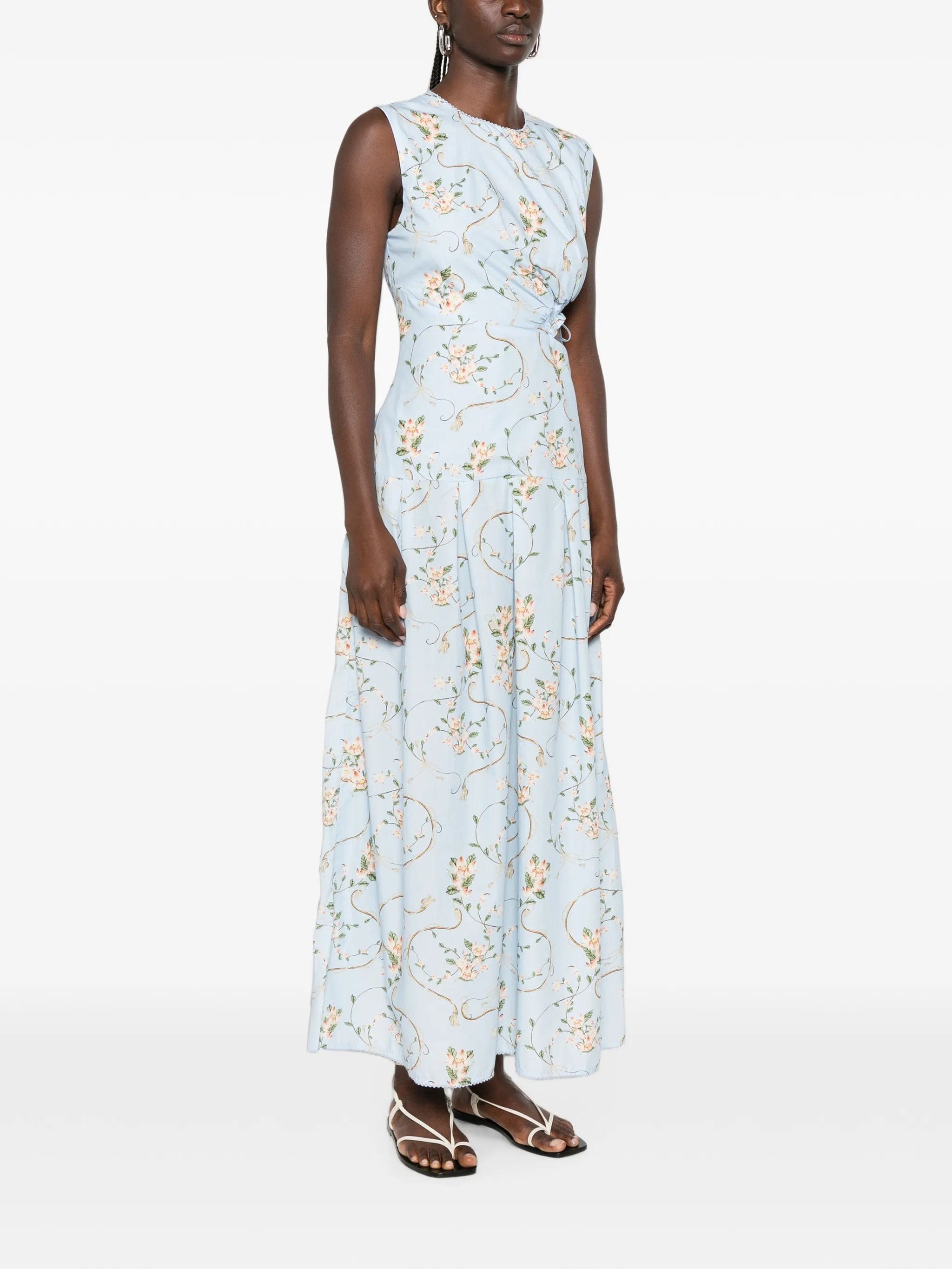 Agua by Agua Bendita Otono floral - print cut - out maxi dress