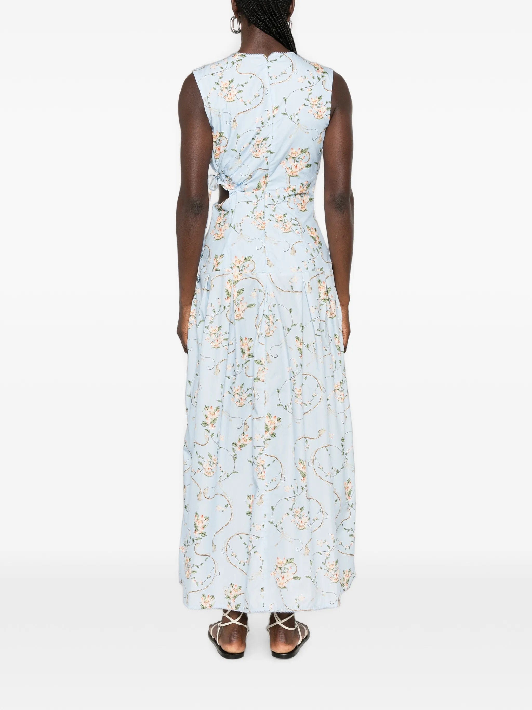 Agua by Agua Bendita Otono floral - print cut - out maxi dress
