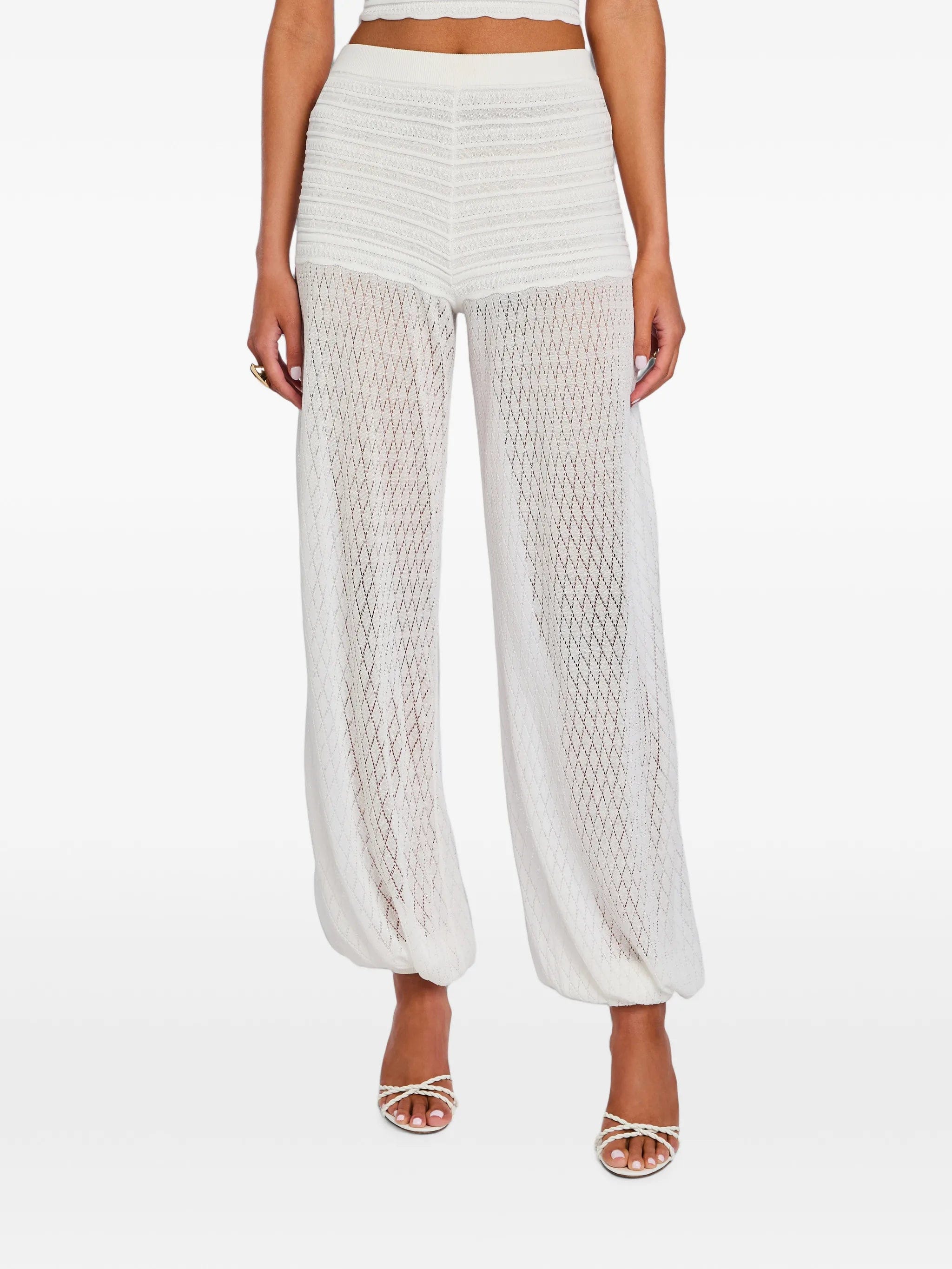 Retrofete Devyn pointelle - knit trousers