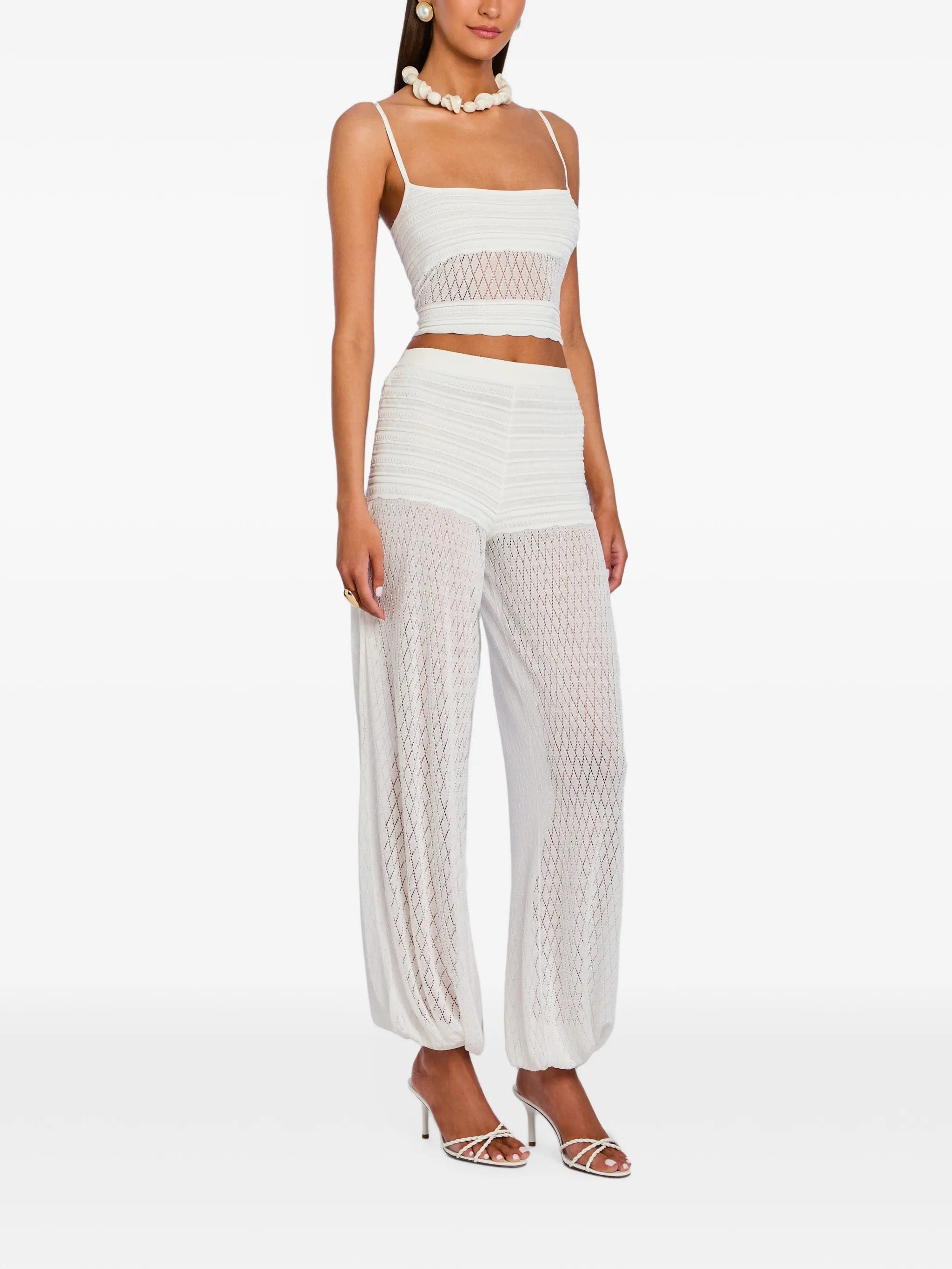 Retrofete Devyn pointelle - knit trousers