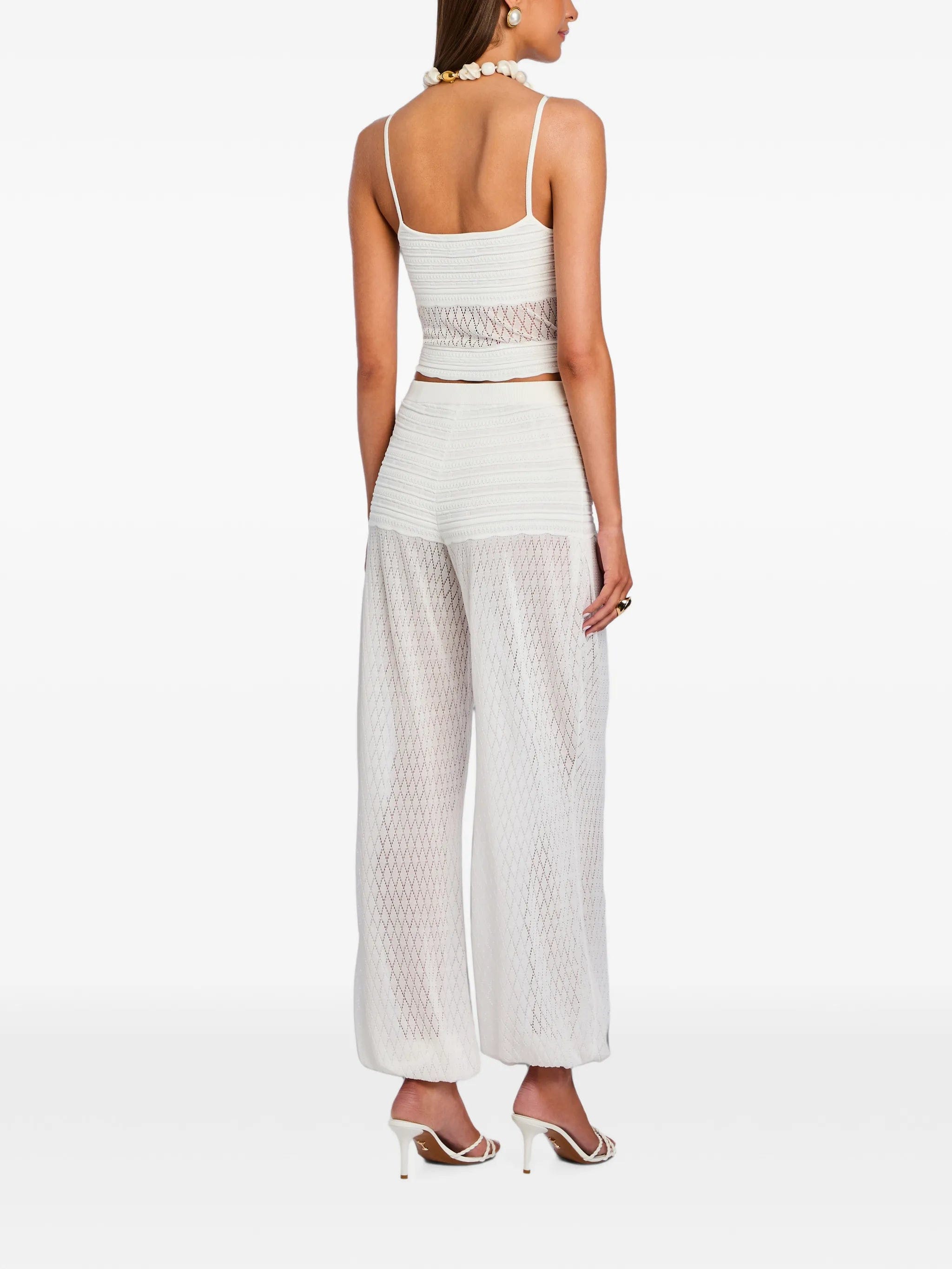 Retrofete Devyn pointelle - knit trousers