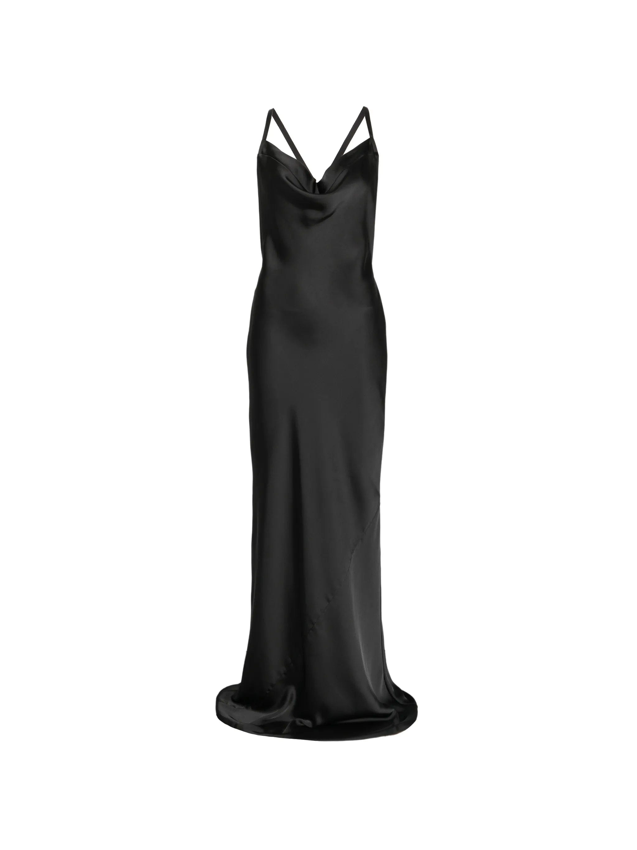 Norma Kamali cross - back bias - cut maxi dress