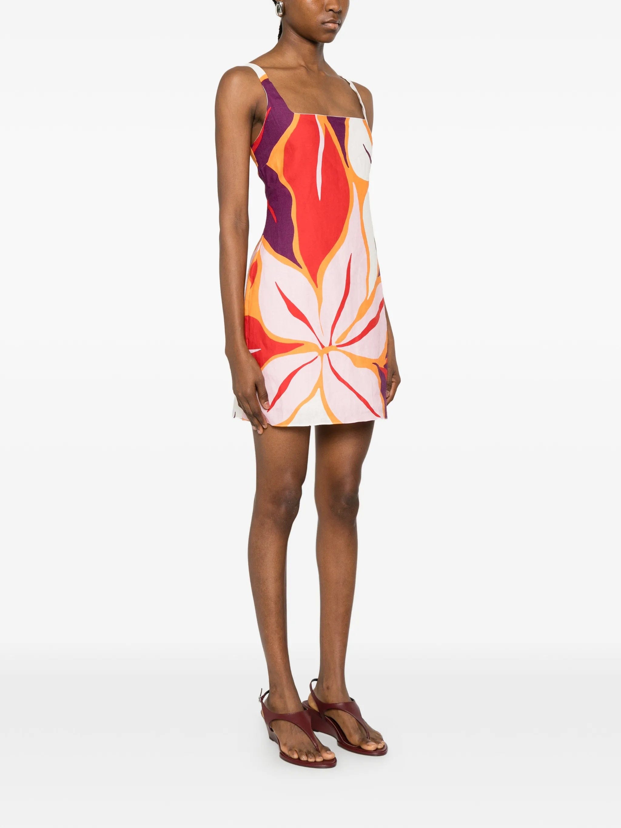 Cala de la Cruz Siela floral - print mini dress
