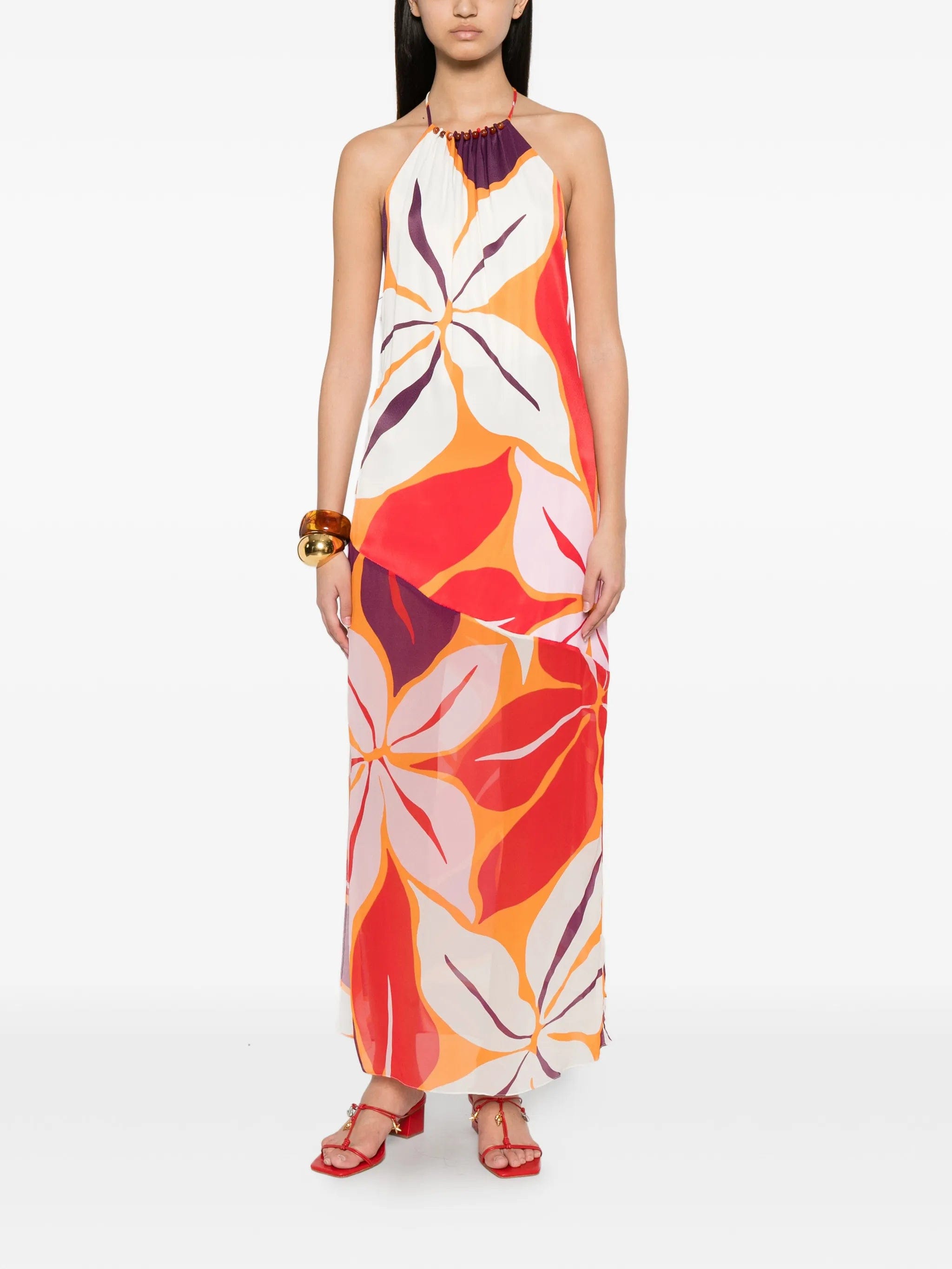 Cala de la Cruz Accasia floral - print maxi dress