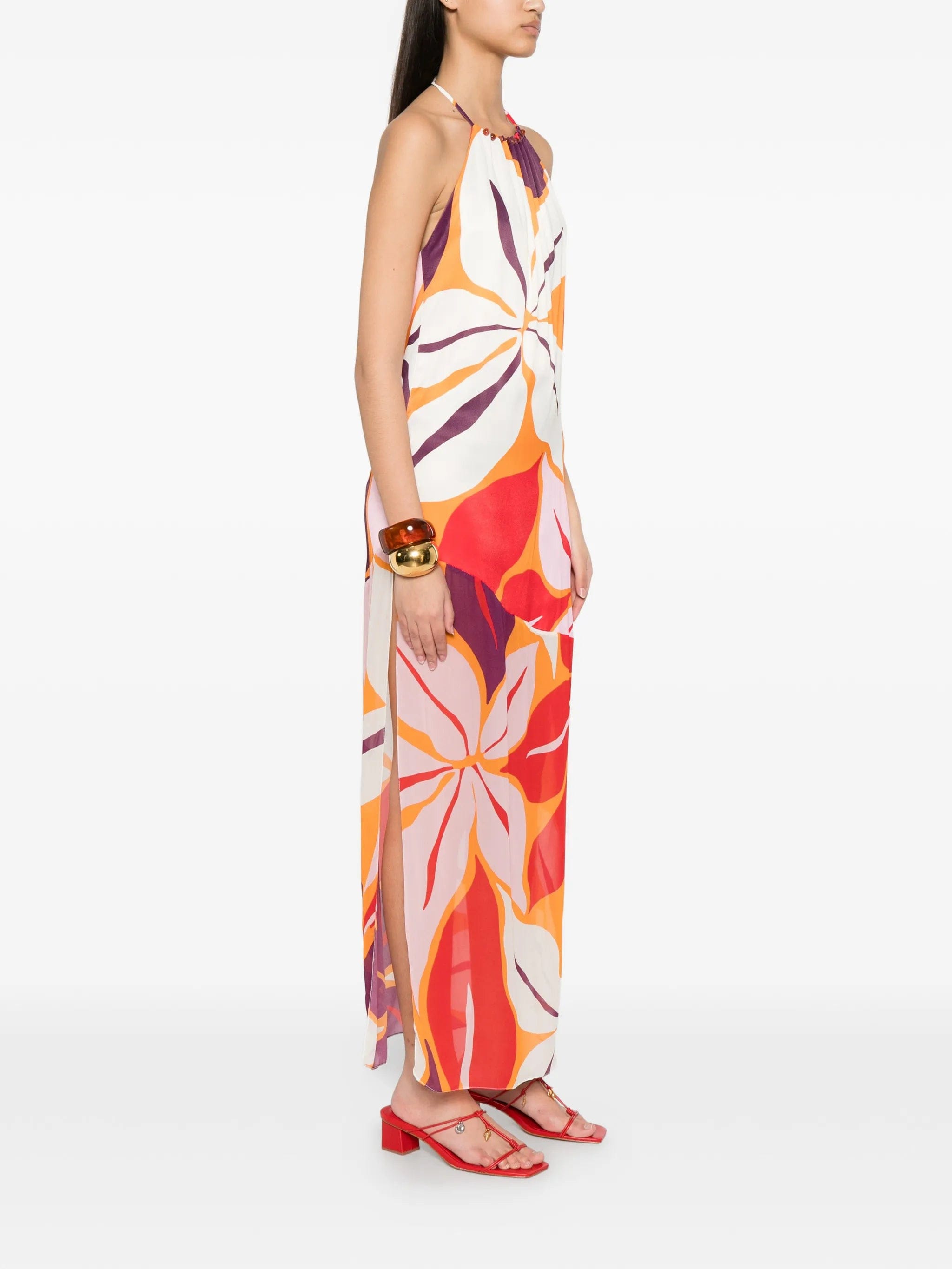 Cala de la Cruz Accasia floral - print maxi dress