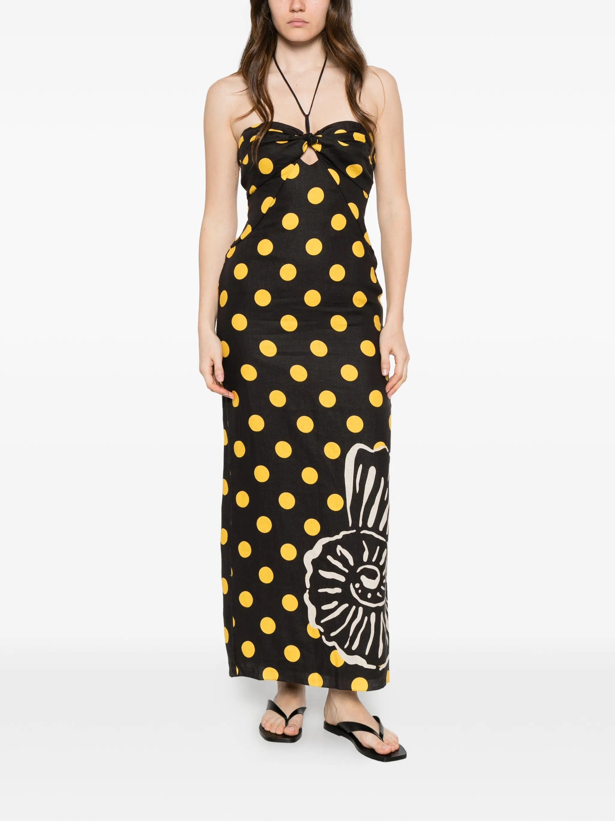 Cala de la Cruz Leda polka - dot midi dress