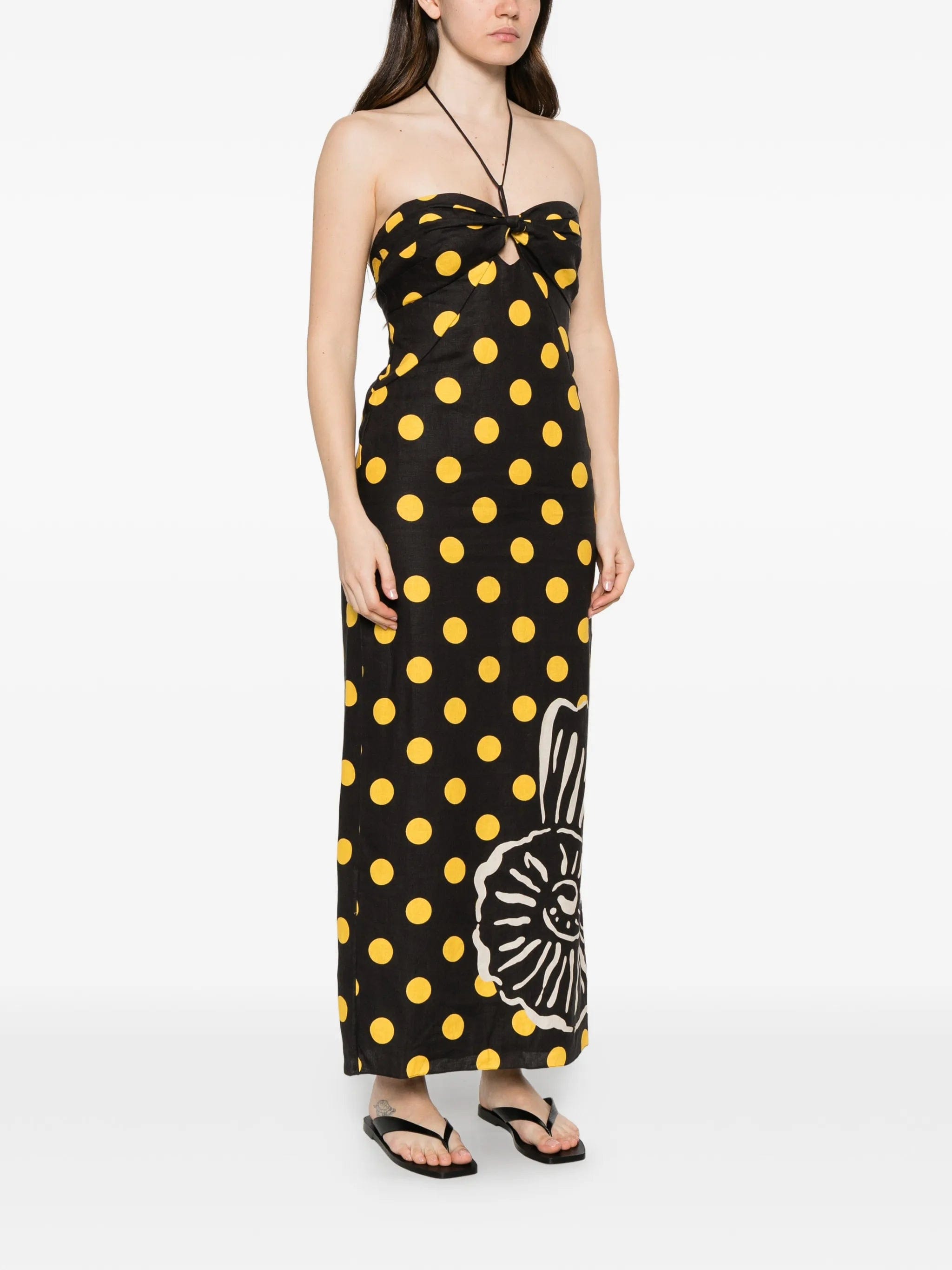 Cala de la Cruz Leda polka - dot midi dress