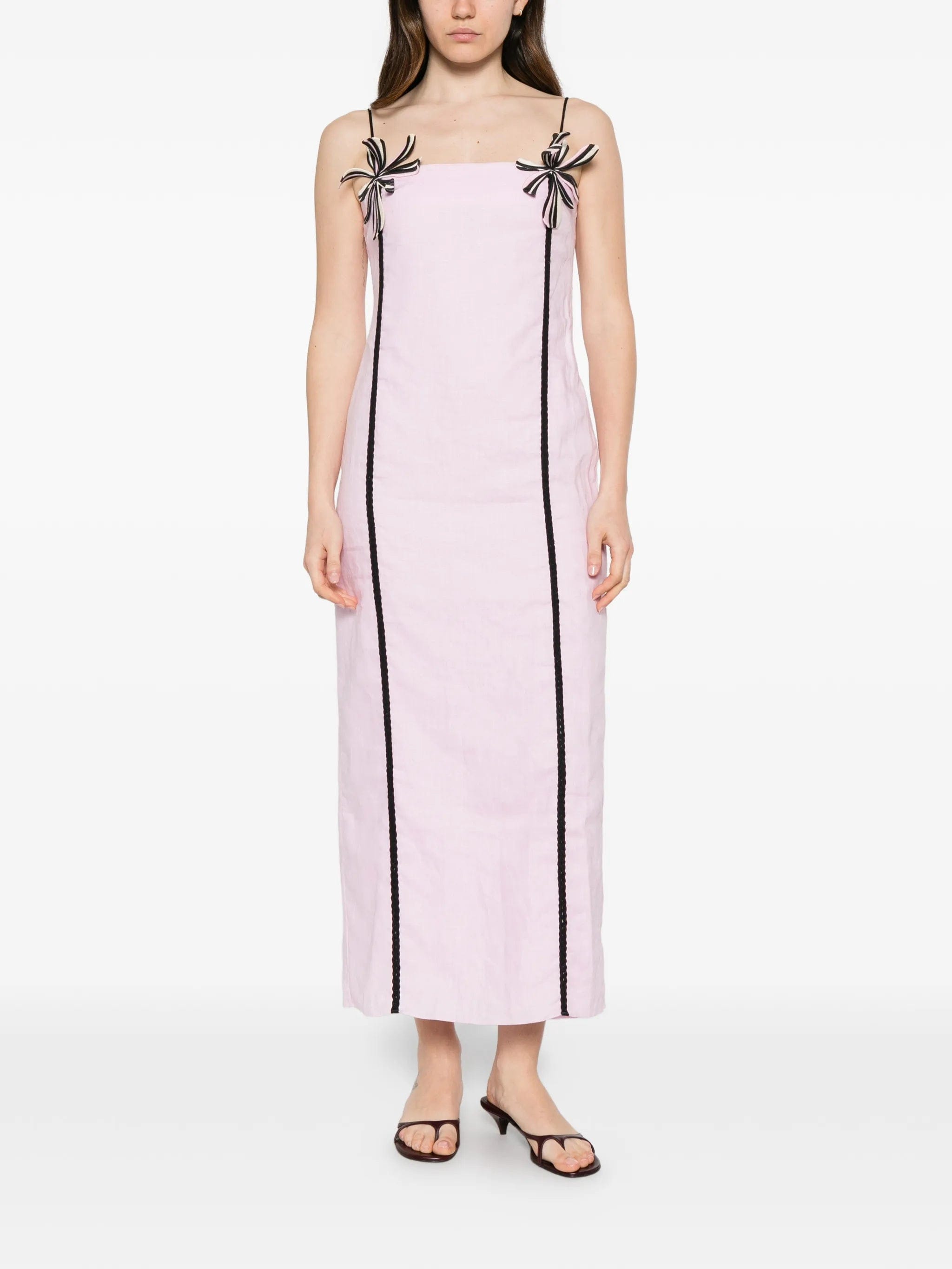 Cala de la Cruz Sloane flower - applique midi dress