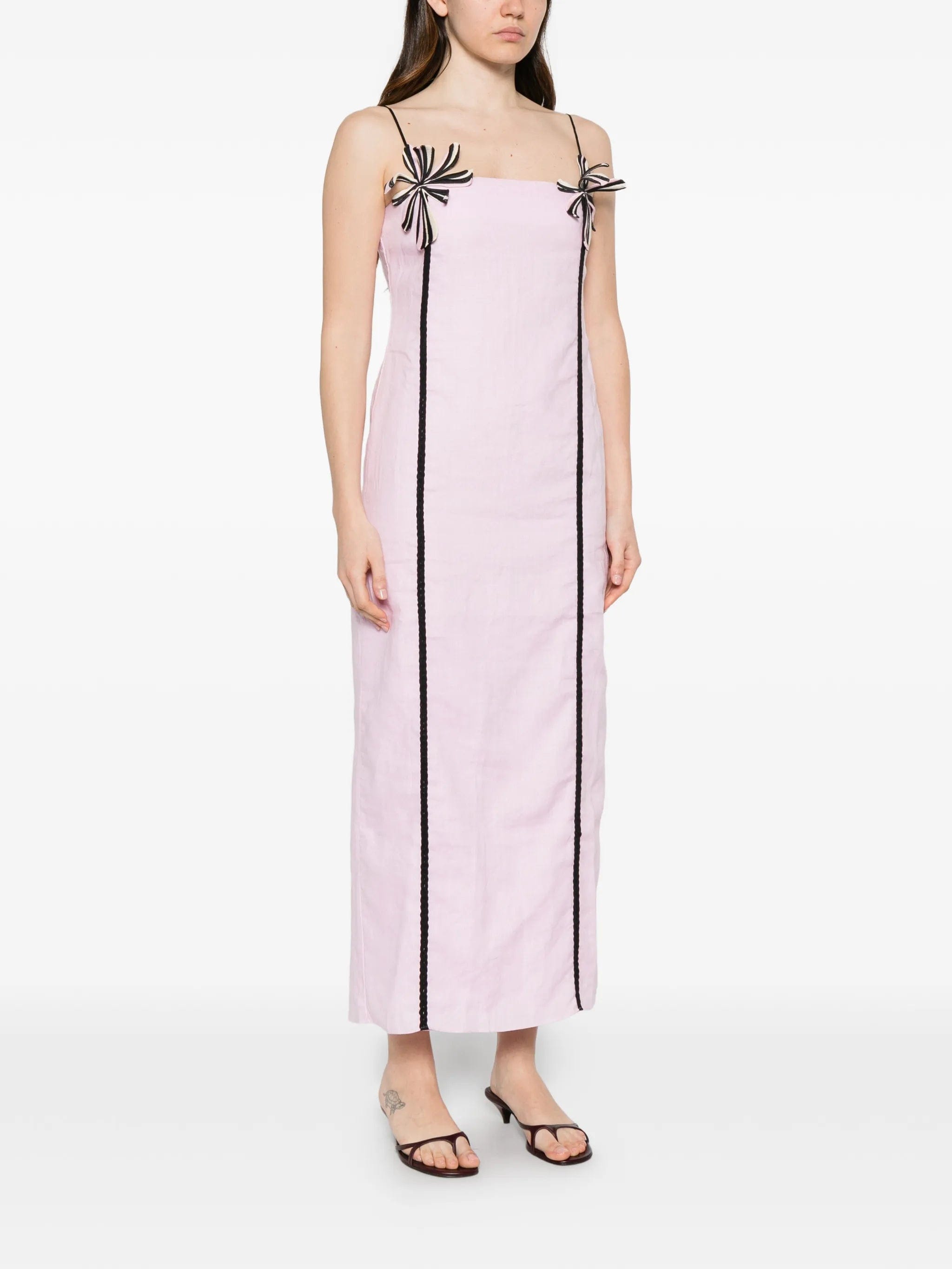 Cala de la Cruz Sloane flower - applique midi dress