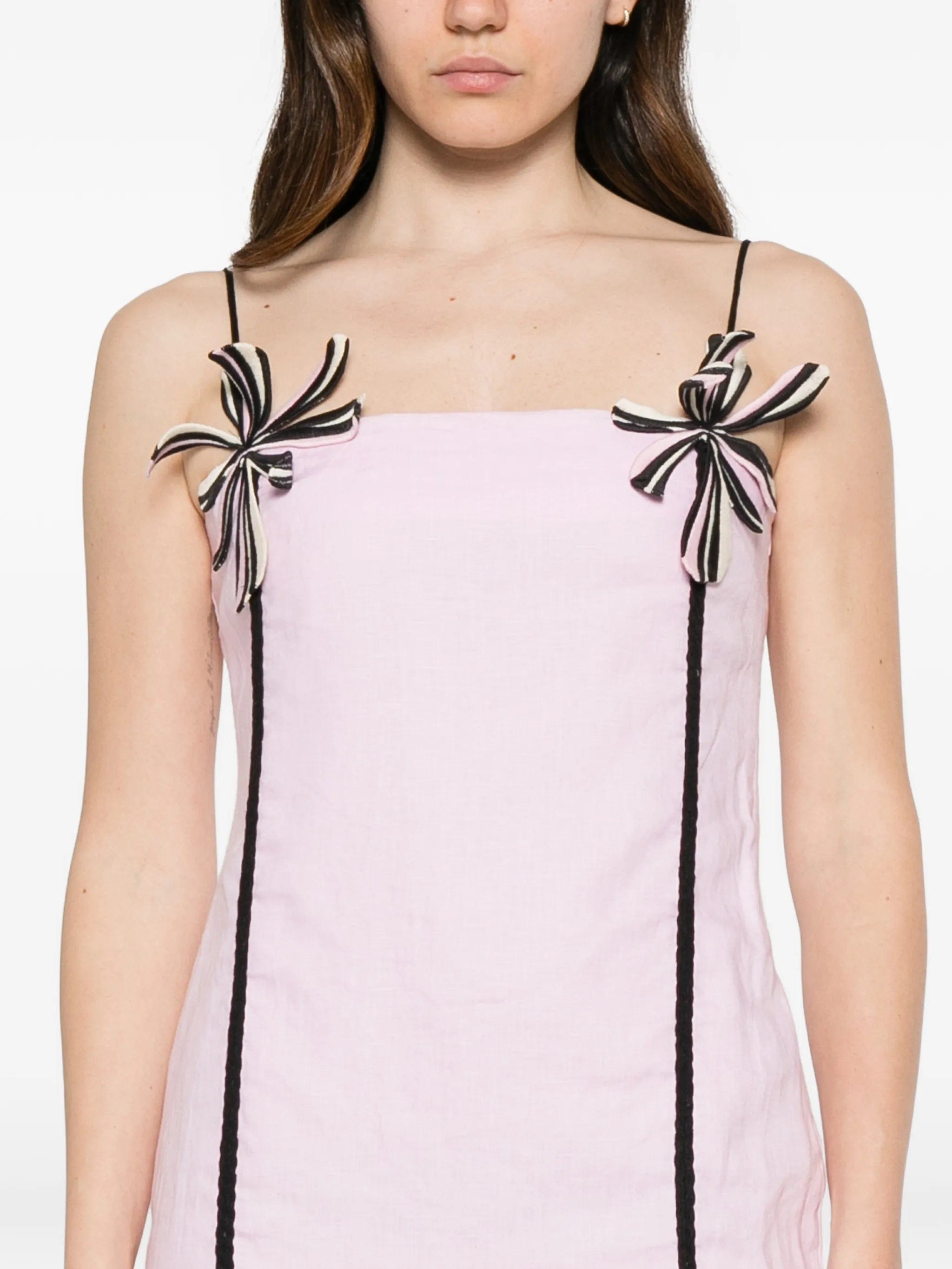 Cala de la Cruz Sloane flower - applique midi dress