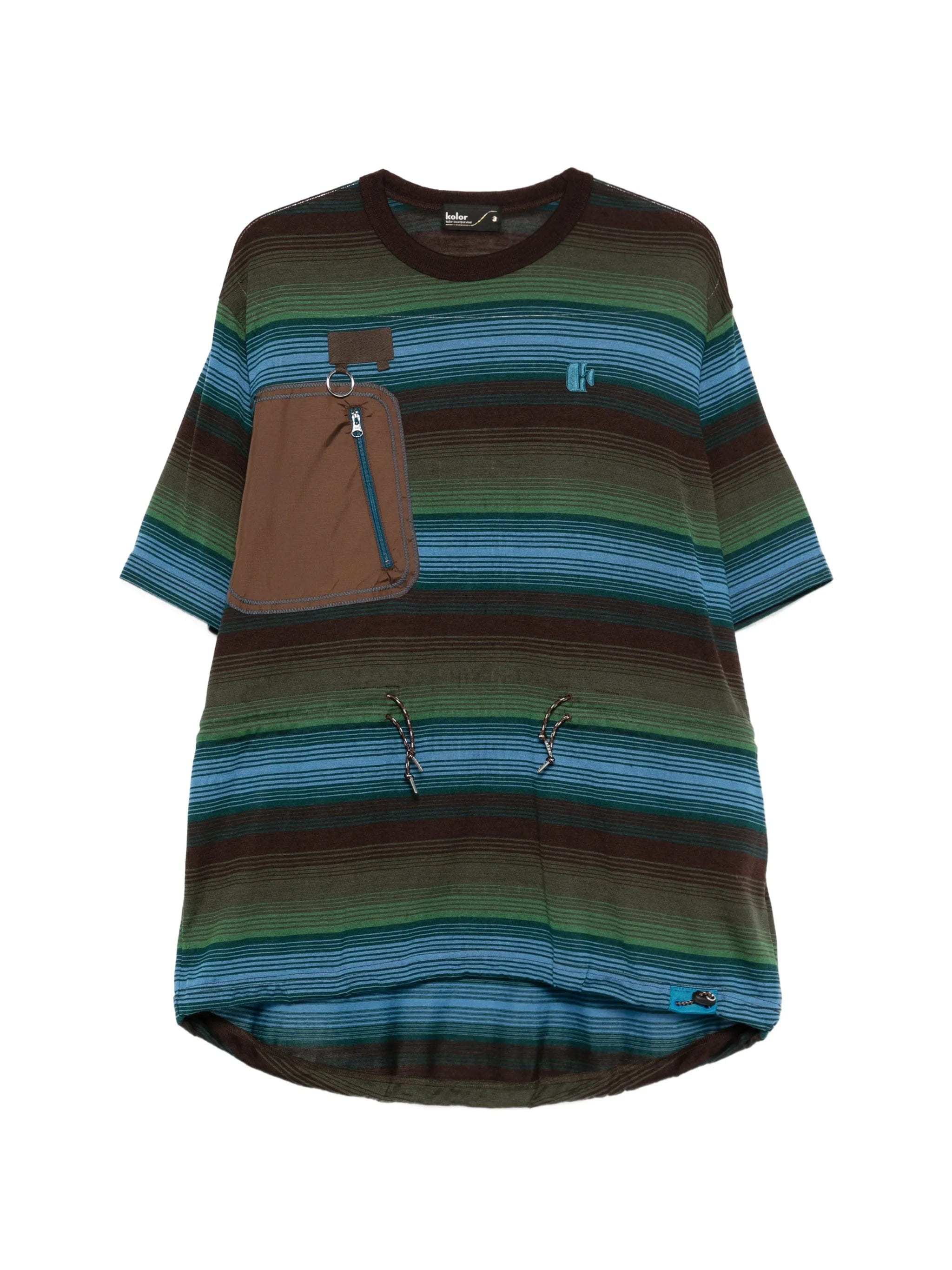 Kolor pocket striped T - shirt