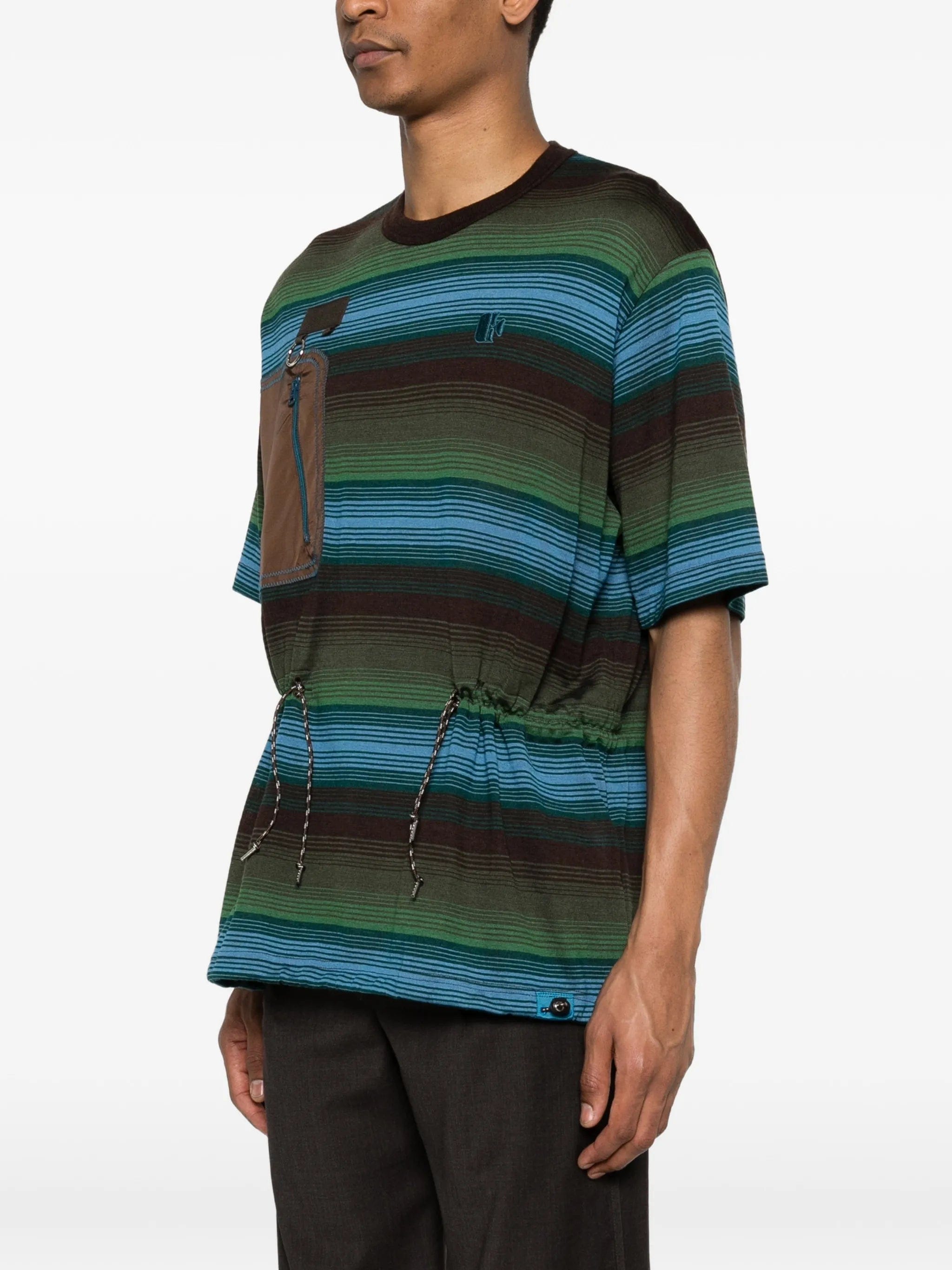 Kolor pocket striped T - shirt