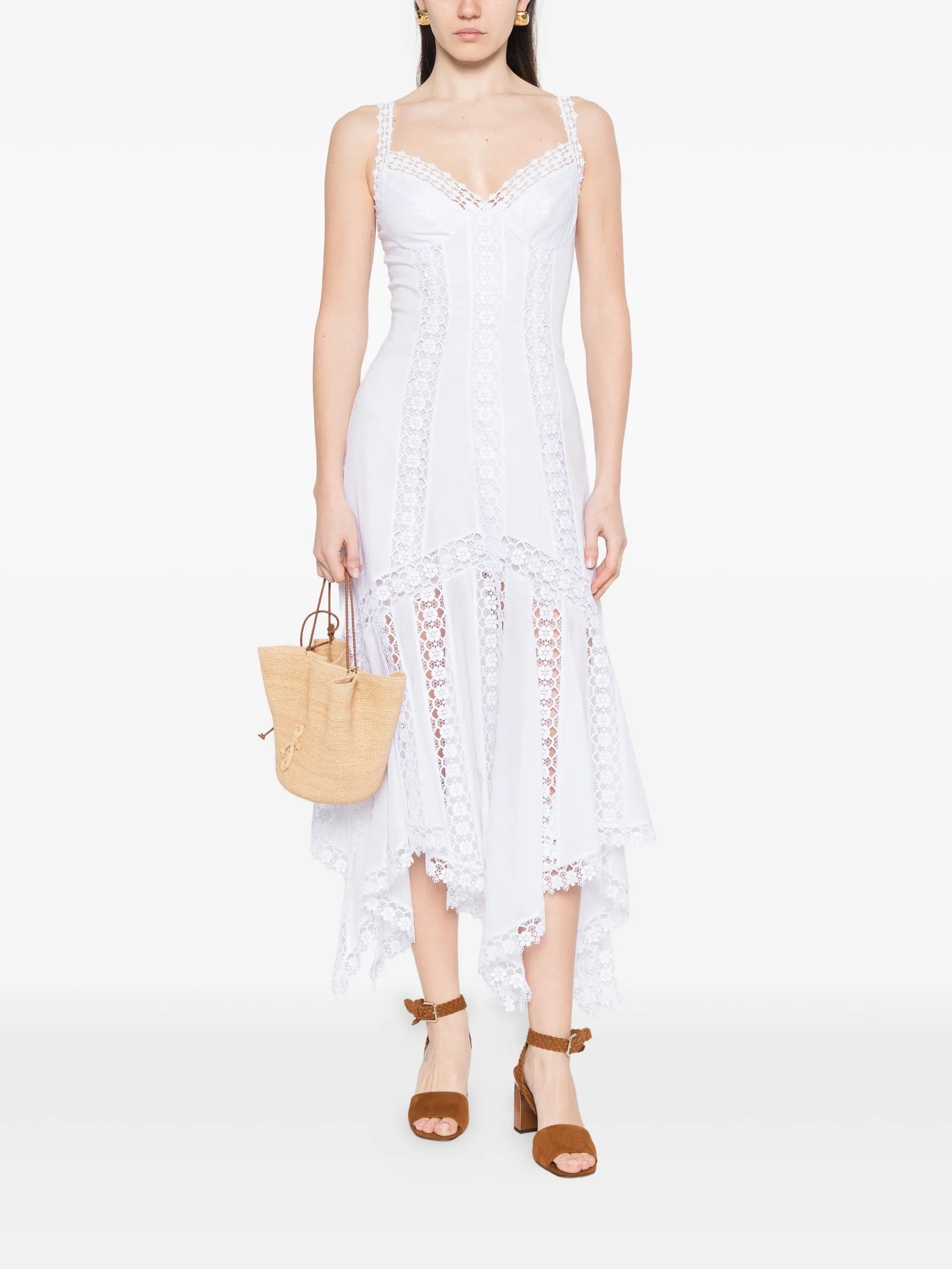 Charo Ruiz Ibiza Blossel asymmetric - hem midi dress