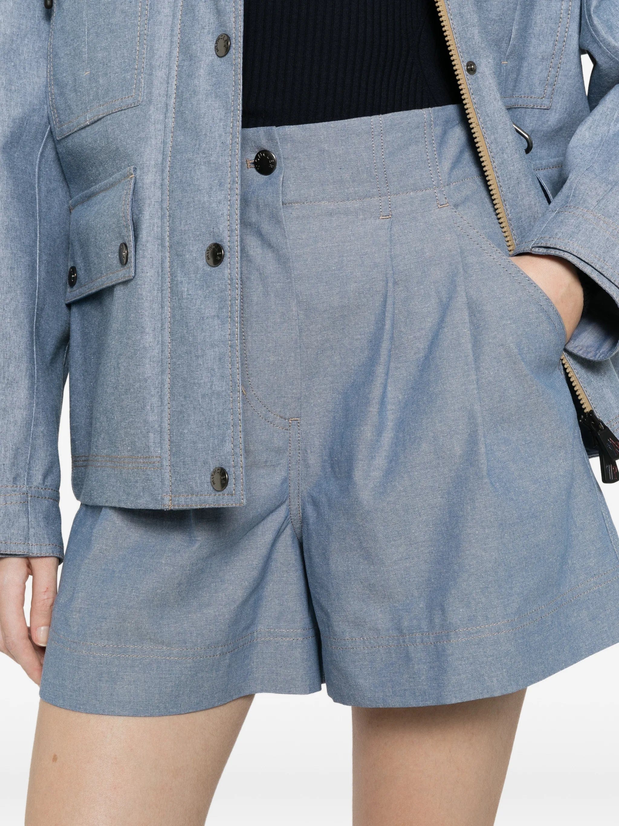 Moncler Grenoble high - waist chino shorts