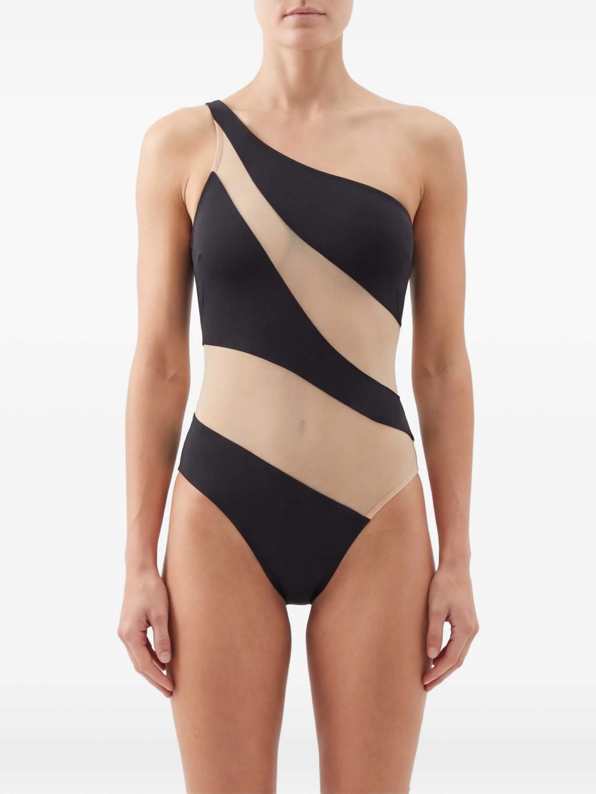 Norma Kamali Snake one - shoulder swimsuit