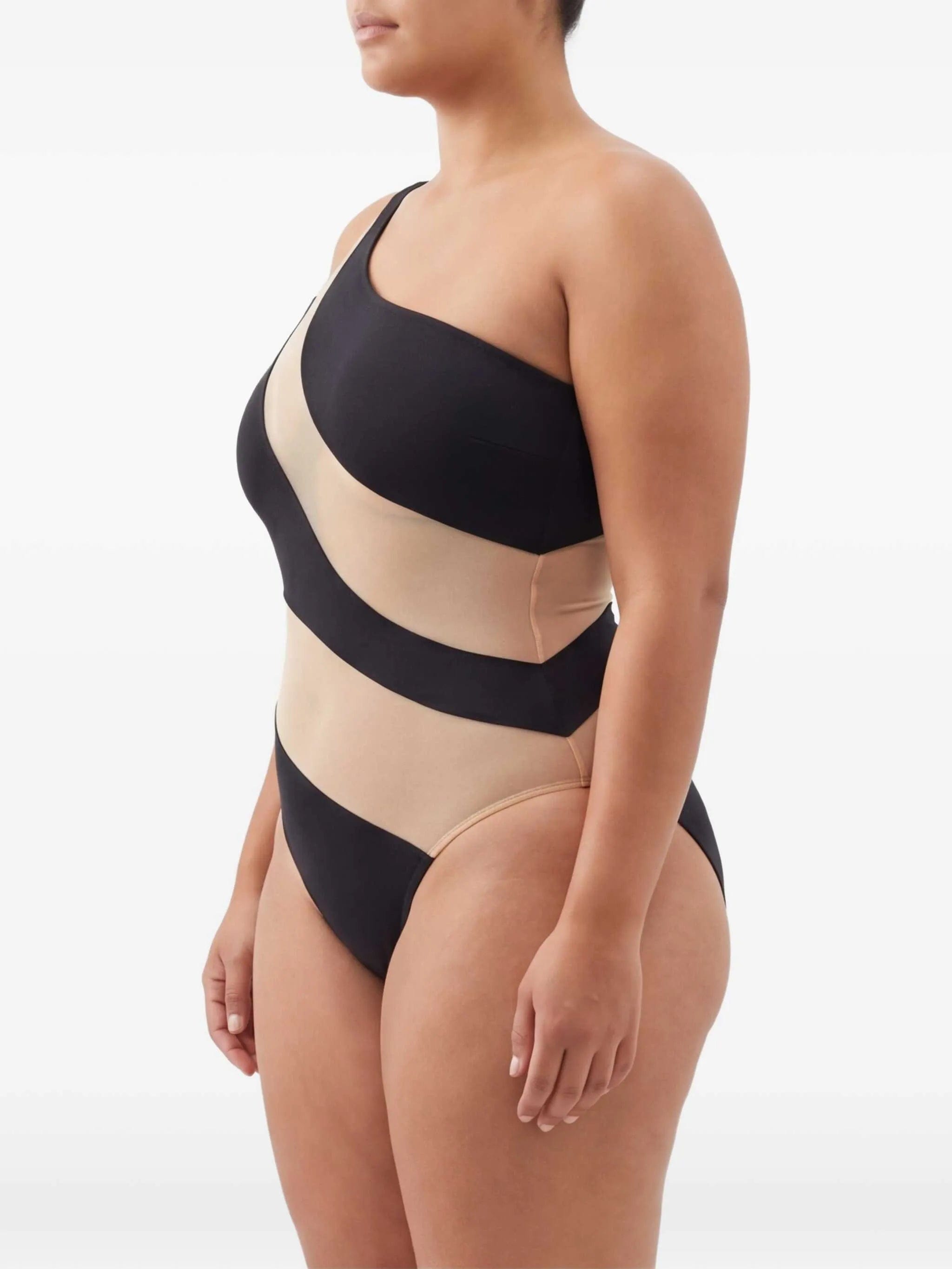 Norma Kamali Snake one - shoulder swimsuit