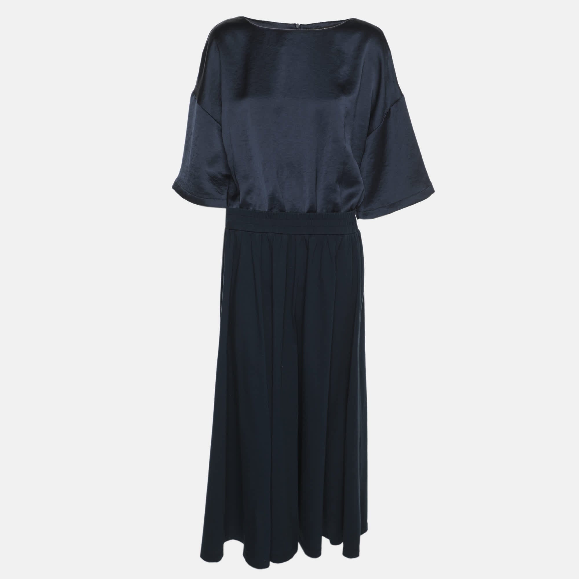 Weekend Max Mara Blue Satin Jersey Dress