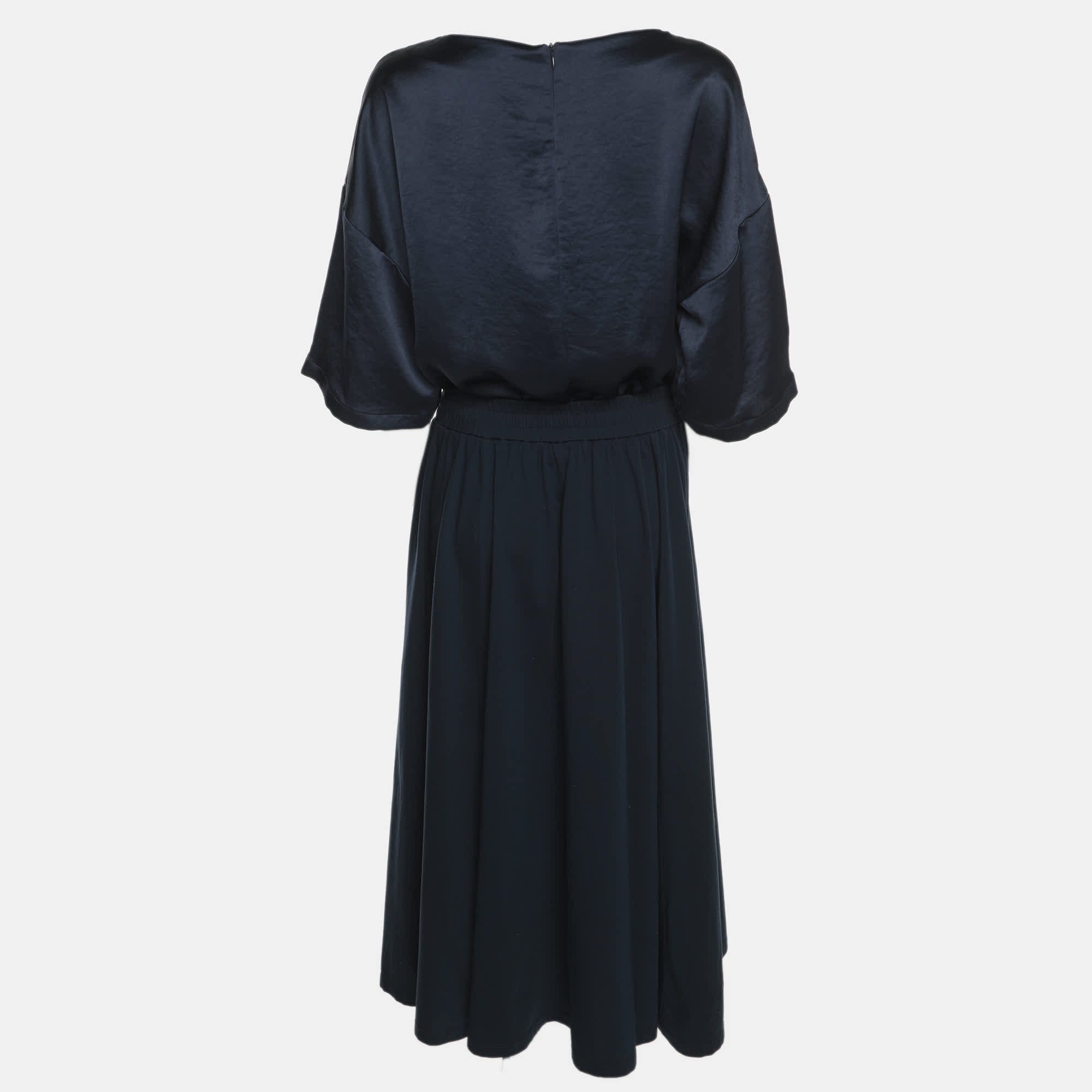 Weekend Max Mara Blue Satin Jersey Dress