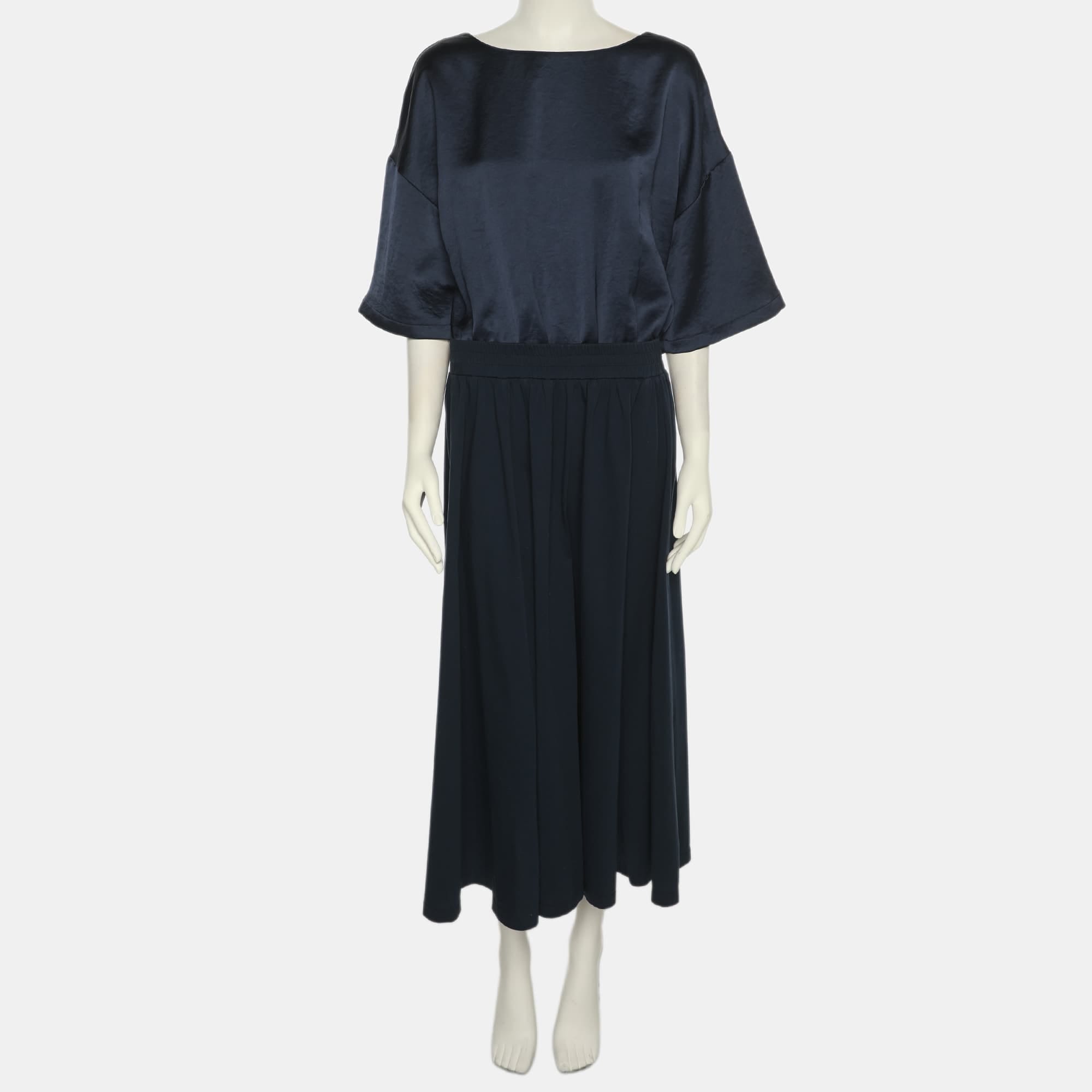 Weekend Max Mara Blue Satin Jersey Dress